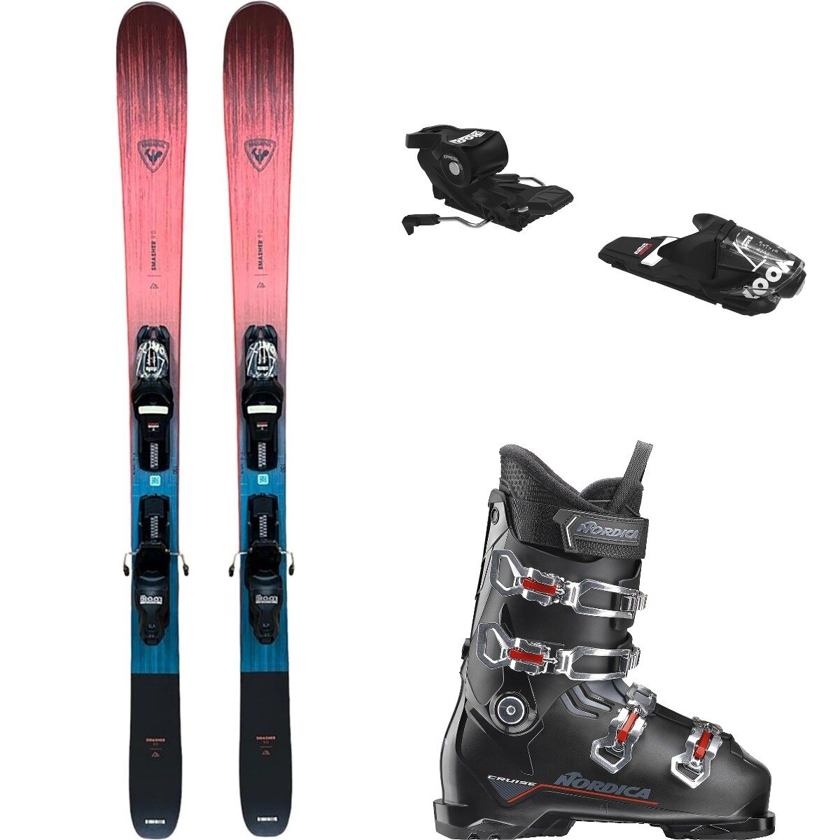 Rossignol Rossignol Smasher 90 Ski + Xpress10 Binding + Cruise Boot One/Blk/Gry/Red/One, 140cm/25.5/One - $604.99 at Backcountry.com