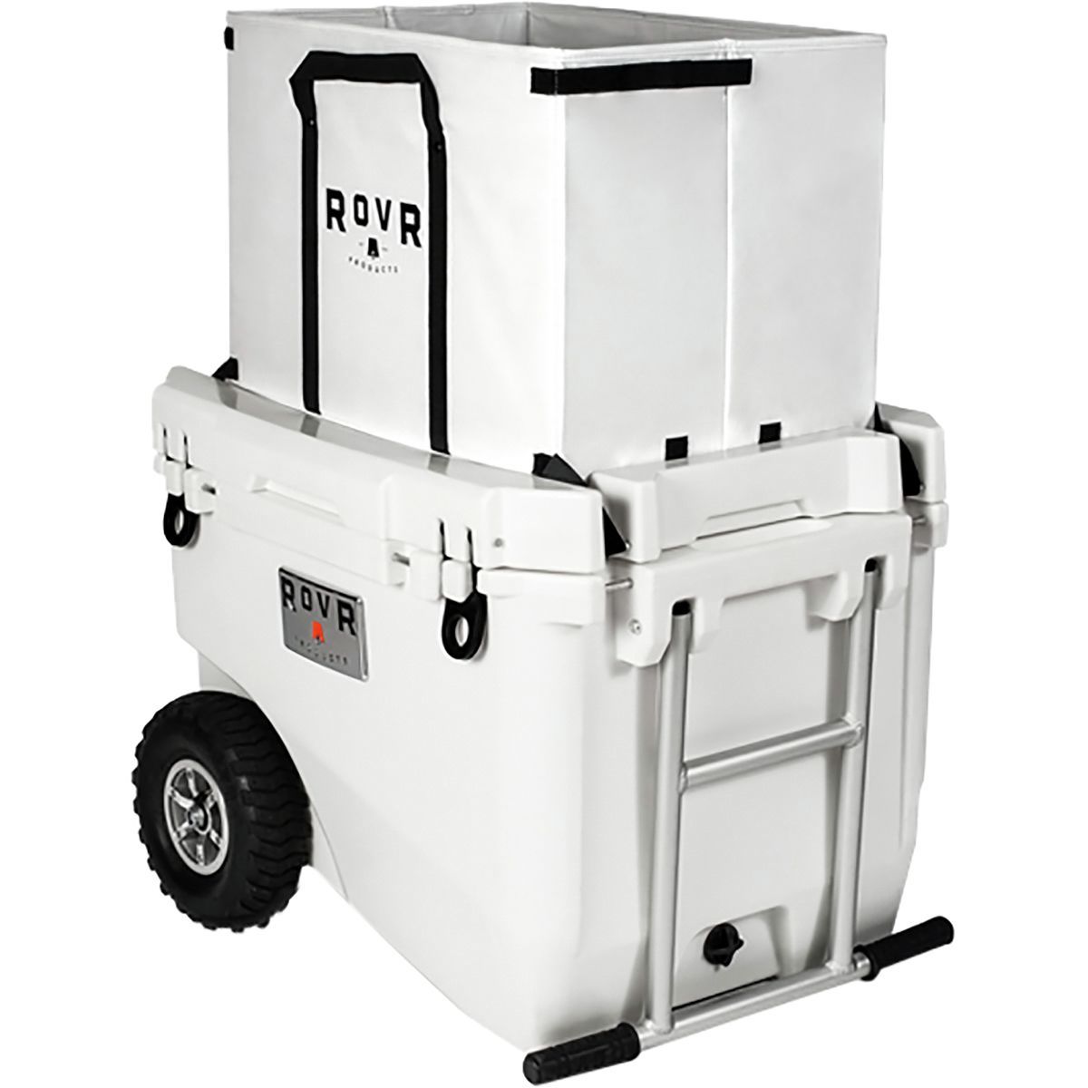 white rolling cooler