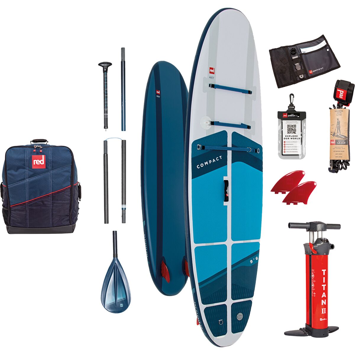 Red Paddle Co. 9ft 6in Compact MSL Pact Inflatable SUP Package - 2022