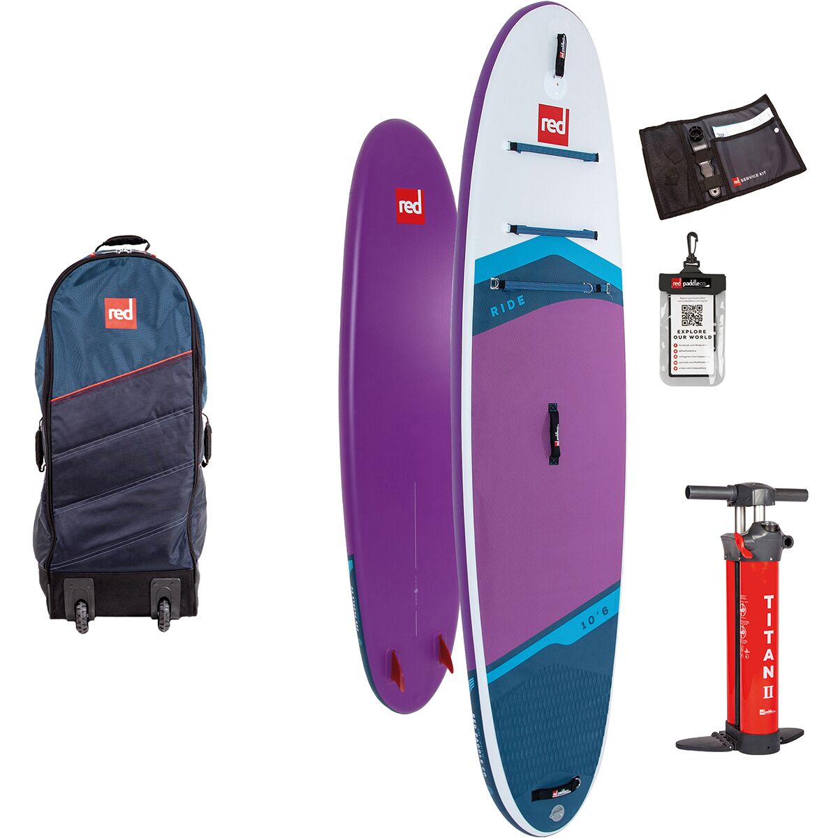 Red Paddle Co. 10ft 6in Ride Purple MSL Inflatable SUP Package - 2022