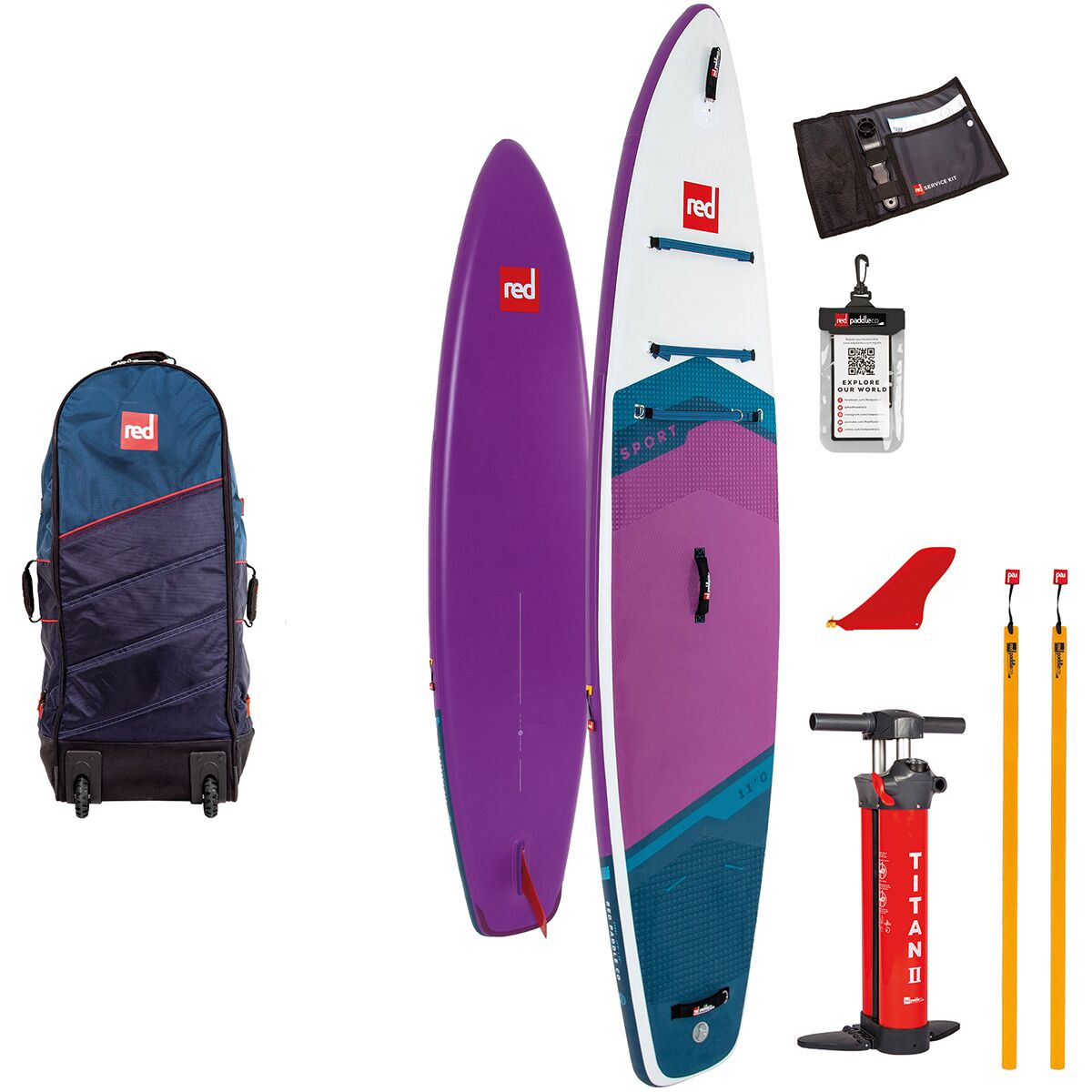 Red Paddle Co. 11ft 3in Sport MSL Purple SUP Package - 2022