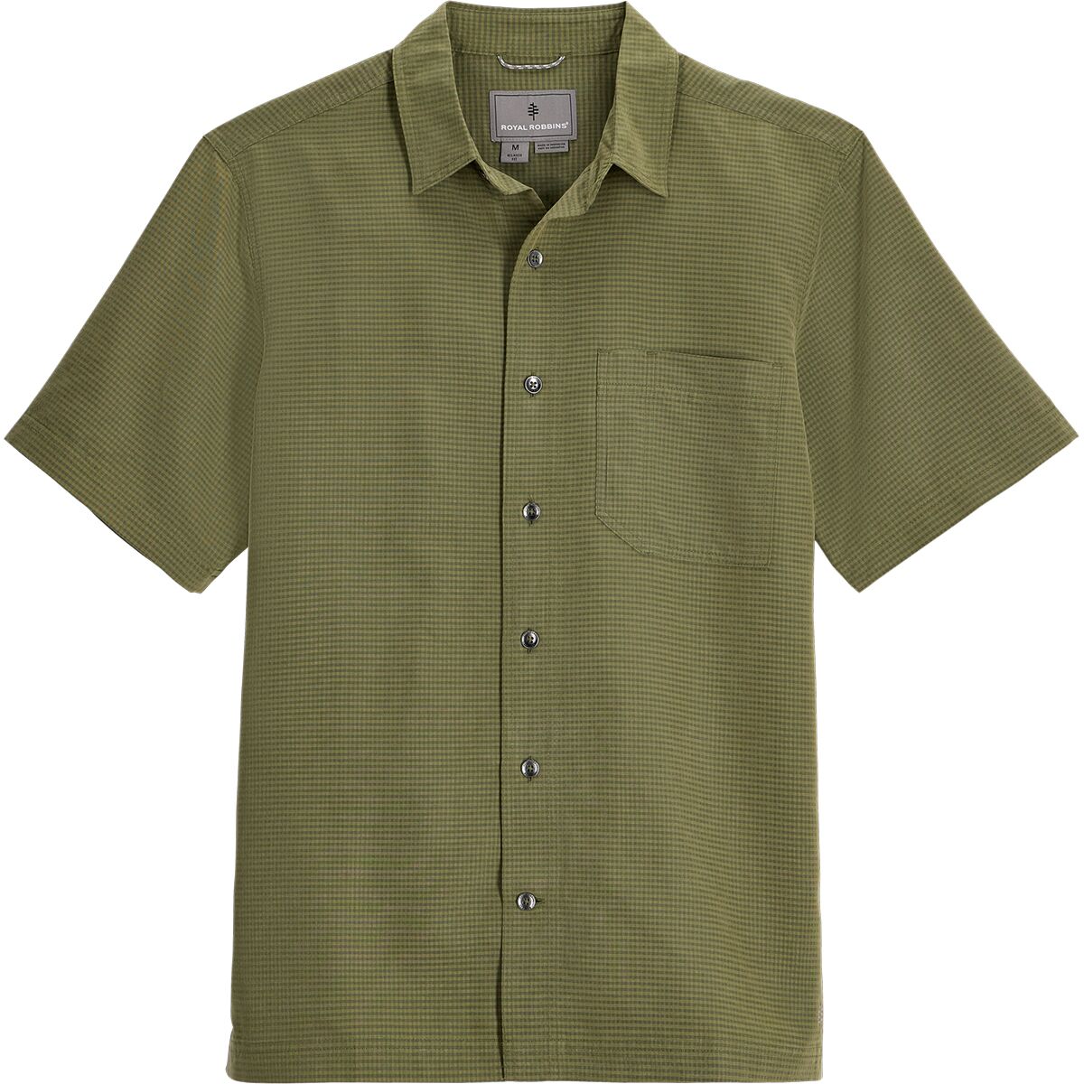 Image of Royal Robbins Desert Pucker Short-Sleeve Shirt - Men's Olive, L