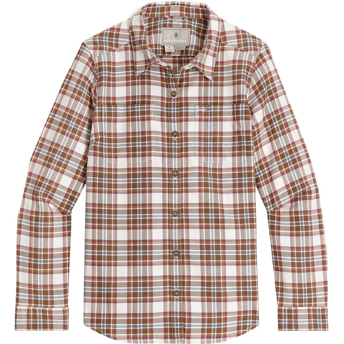 Image of Royal Robbins Lieback Flannel - Women's Chalk Bodega Bay Plaid, M