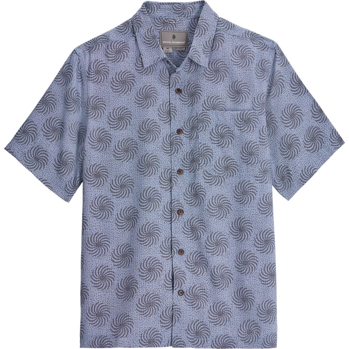 Image of Royal Robbins Camino Pucker Short-Sleeve Shirt - Men's Flint Ray Pt, XXL