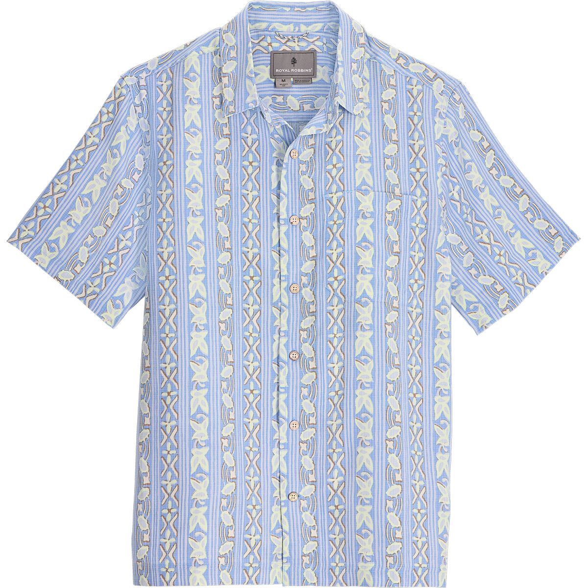Image of Royal Robbins Camino Pucker Short-Sleeve Shirt - Men's Freshwater Botanist Pt, XL
