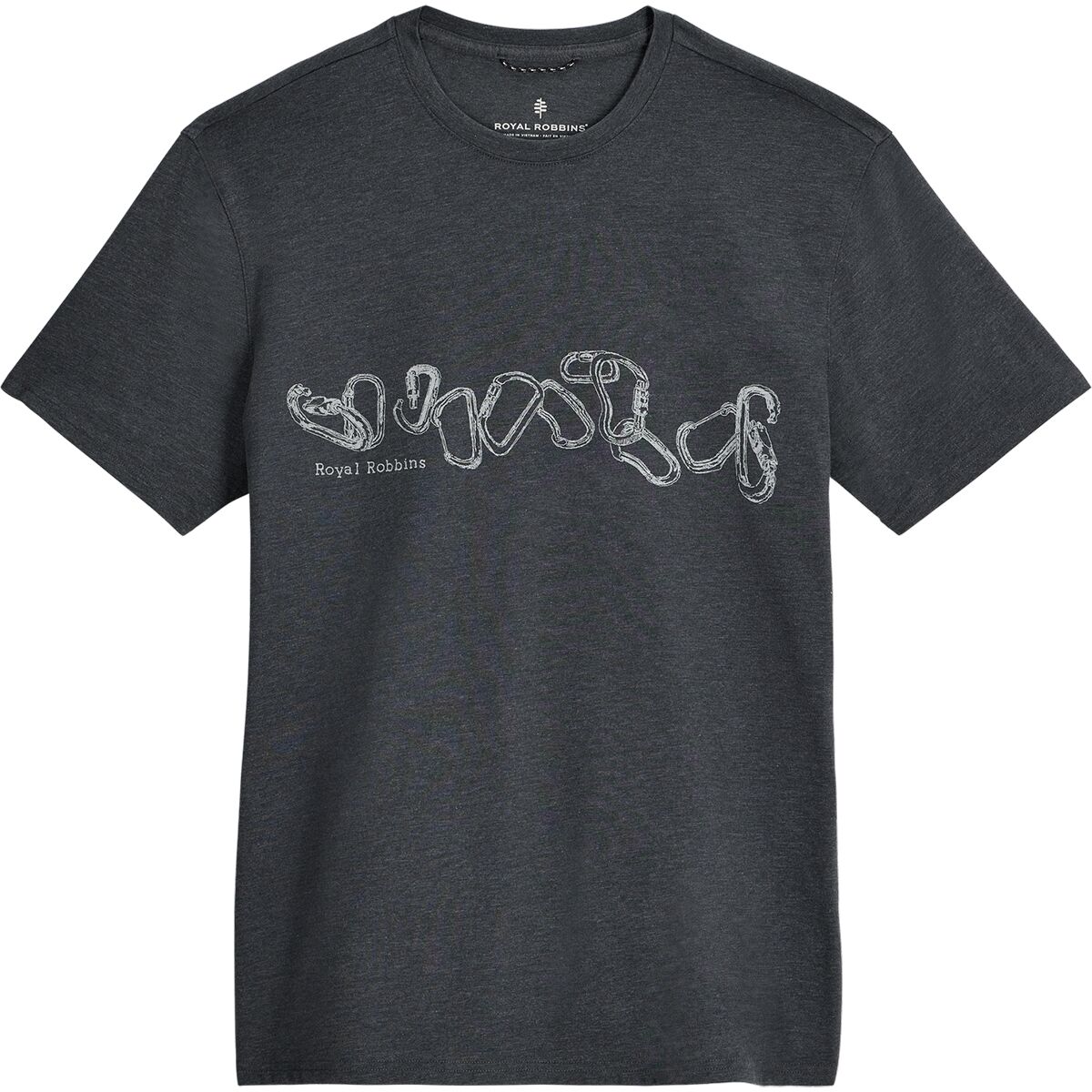 Image of Royal Robbins RR Graphic T-Shirt - Men's Asphalt Htr Belay Pt, XXL