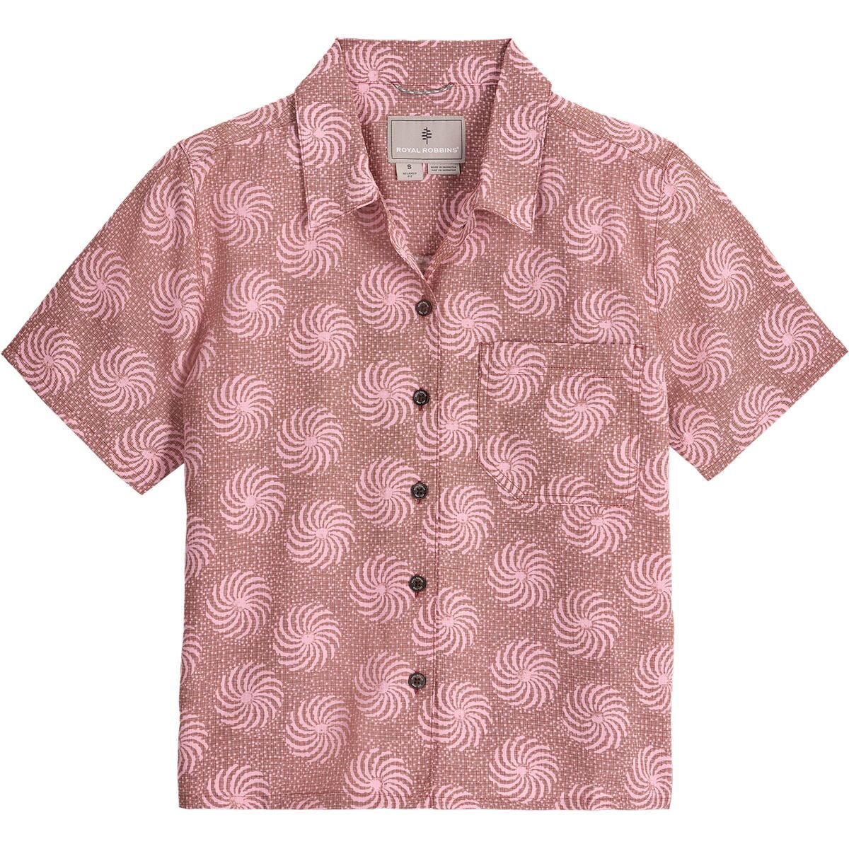 Image of Royal Robbins Camino Pucker Short-Sleeve Shirt - Women's Mahogany Ray, XL