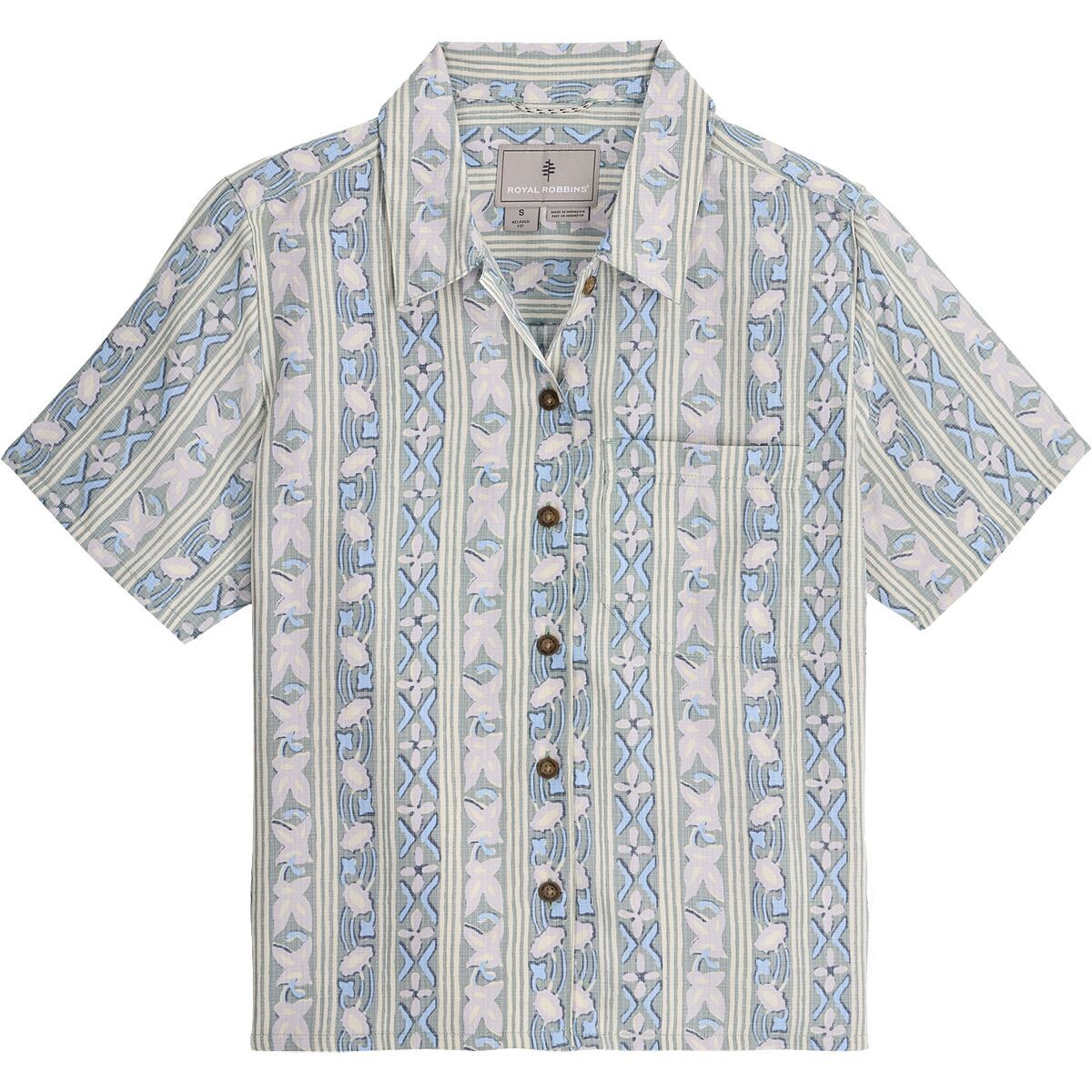 Image of Royal Robbins Camino Pucker Short-Sleeve Shirt - Women's Sage Leaf Botanist, XS