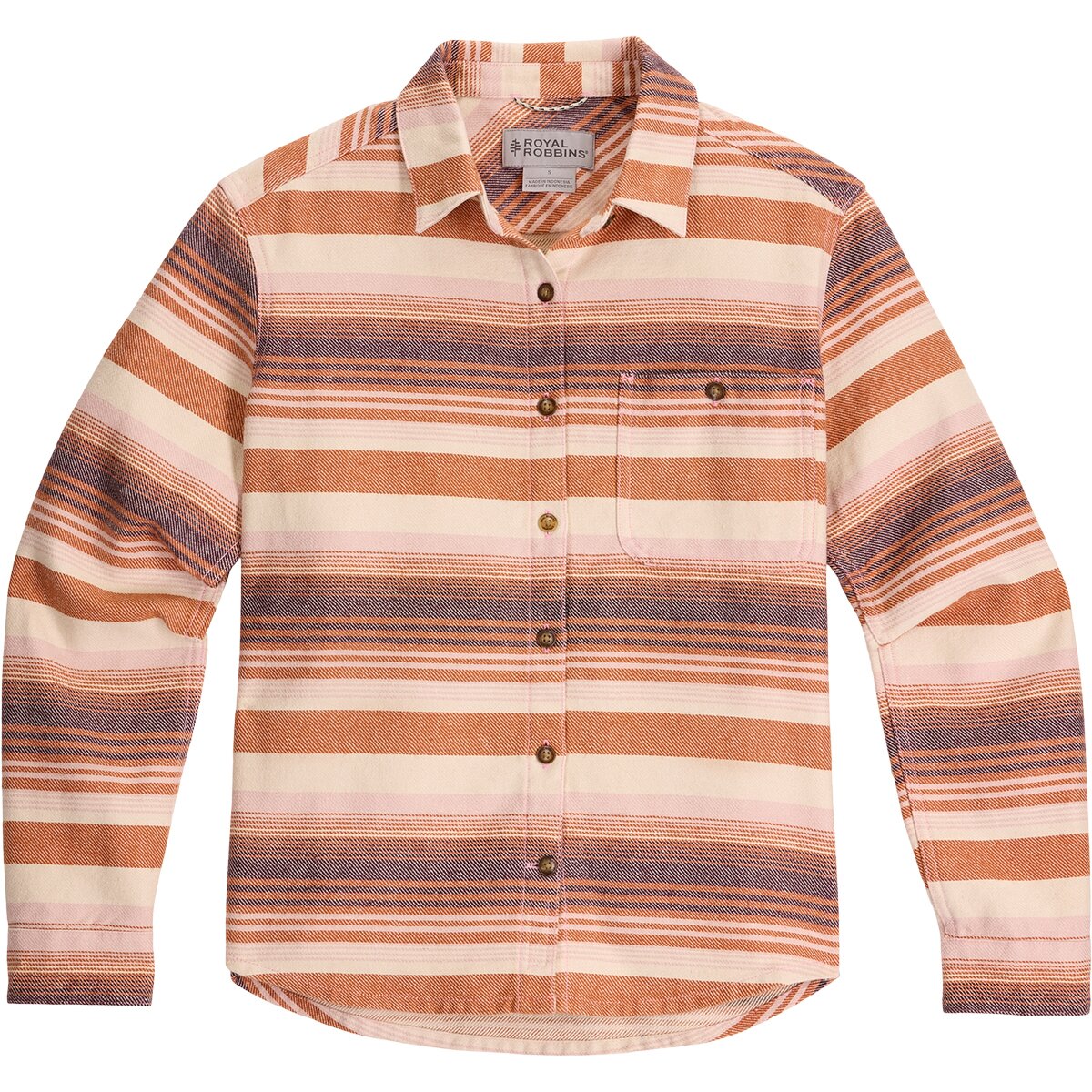 Image of Royal Robbins Clouds Rest Hemp Long-Sleeve Top - Women's Amber Alder Str, S