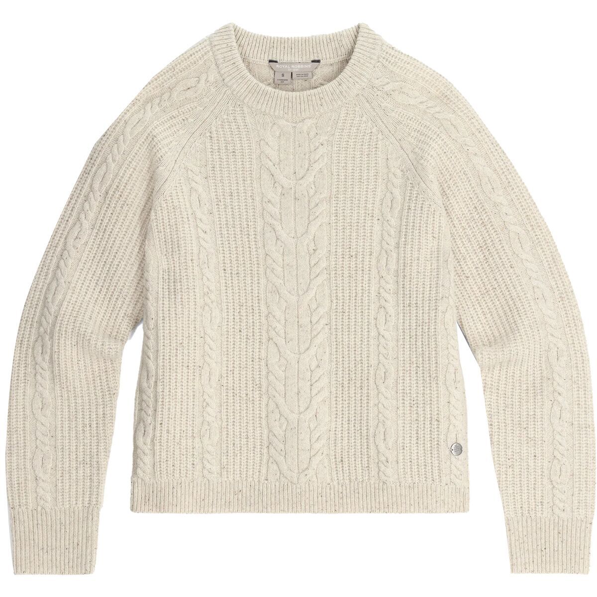 Image of Royal Robbins Rockcraft Cable Crew Sweater - Women's Soapstone Heather, S