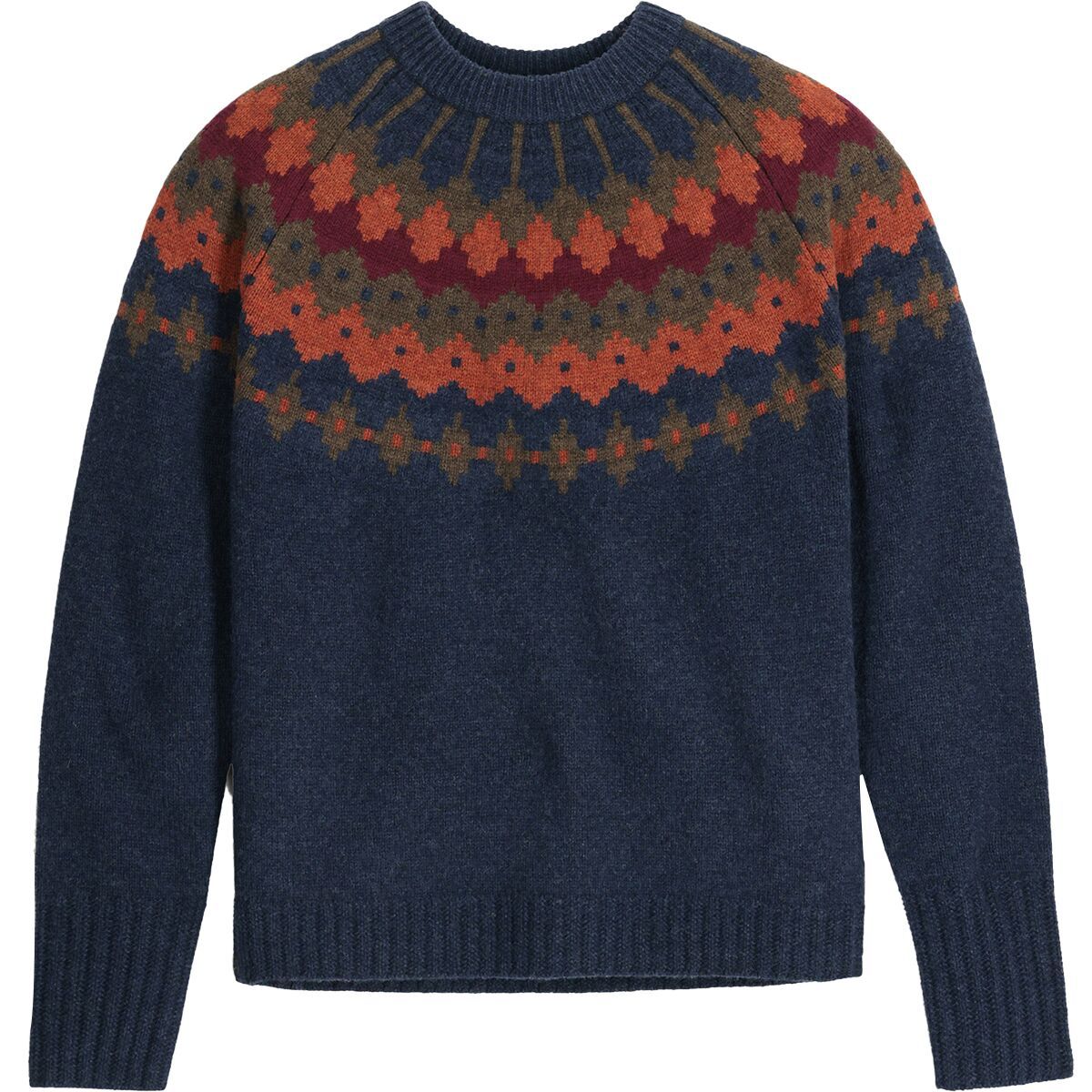 Image of Royal Robbins Rockcraft Wool Crew Sweater - Women's Naval Heather Snowcreek Print, XS