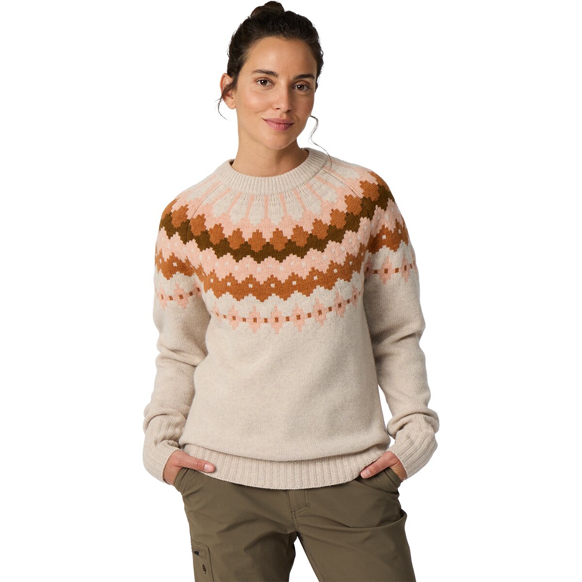 Image of Royal Robbins Rockcraft Wool Crew Sweater - Women's Sea Blush Heather Snowcreek Pt, L