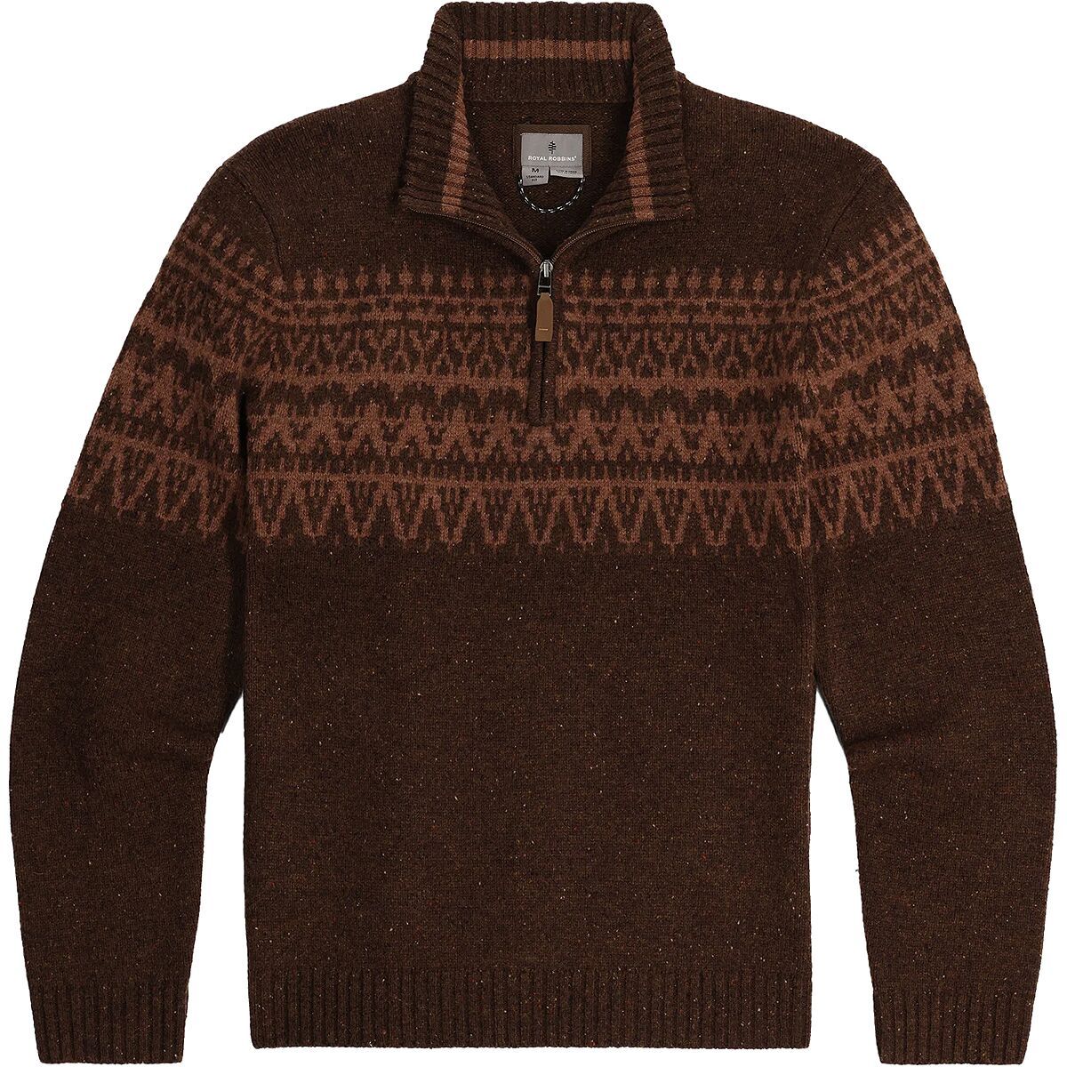 Image of Royal Robbins Arch Rock 1/4-Zip Sweater - Men's Seal Brown Heather Shasta Pt, S