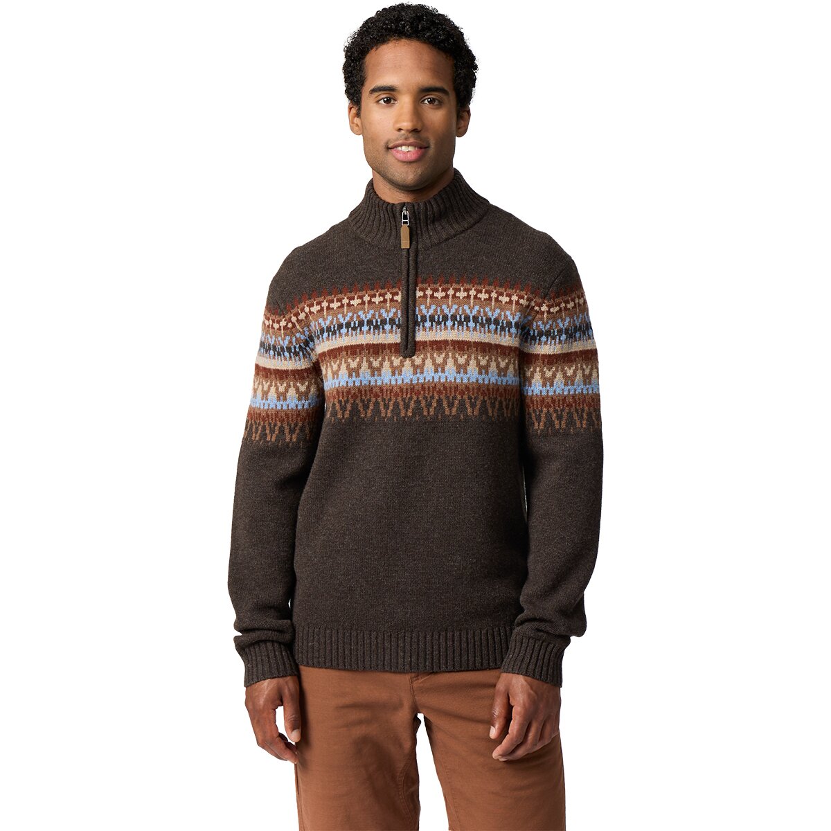 Image of Royal Robbins Arch Rock 1/4-Zip Sweater - Men's Turkish Coffee Heather Kirkwood Pt, L
