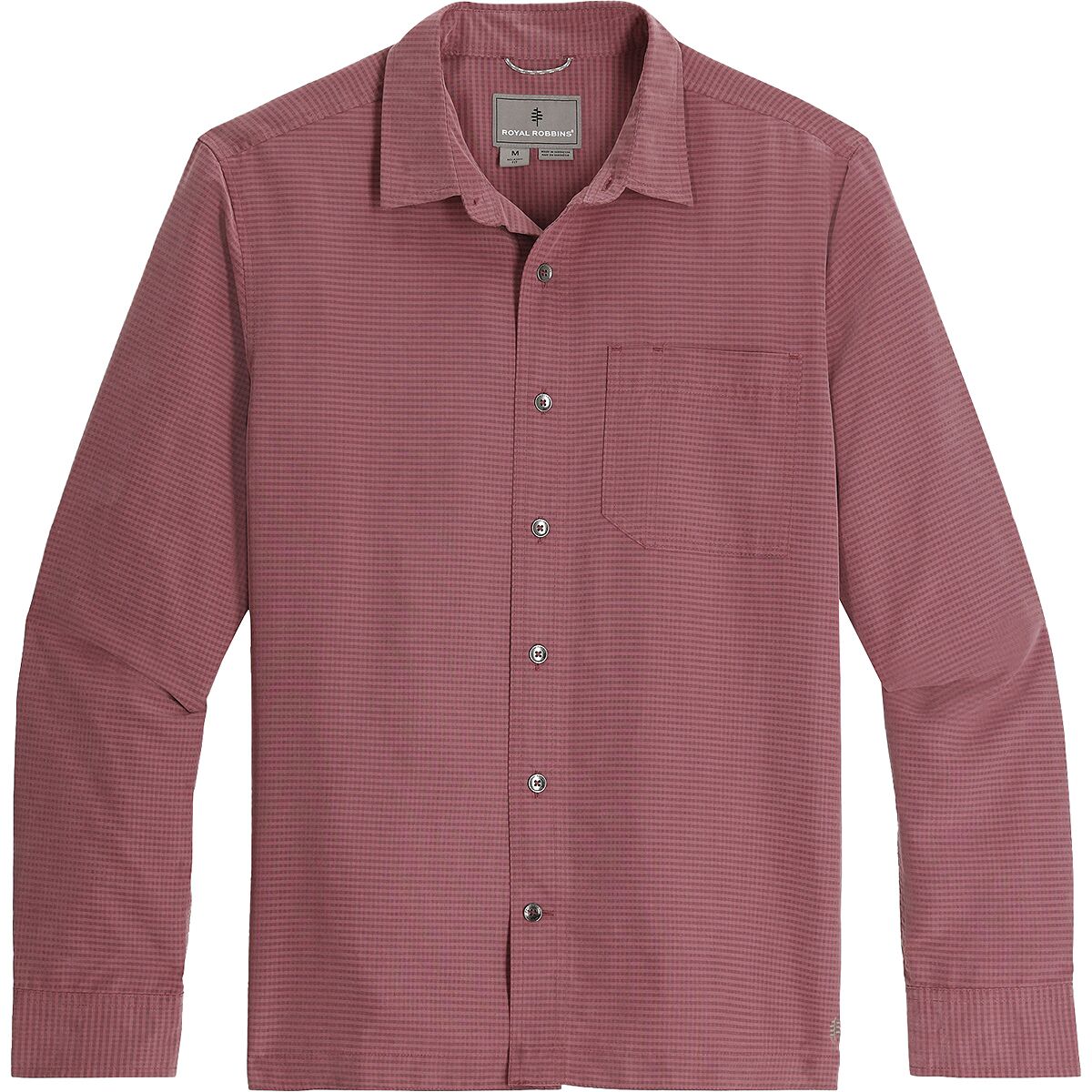 Image of Royal Robbins Desert Pucker Dry Long-Sleeve Shirt - Men's Wild Rhubarb, M