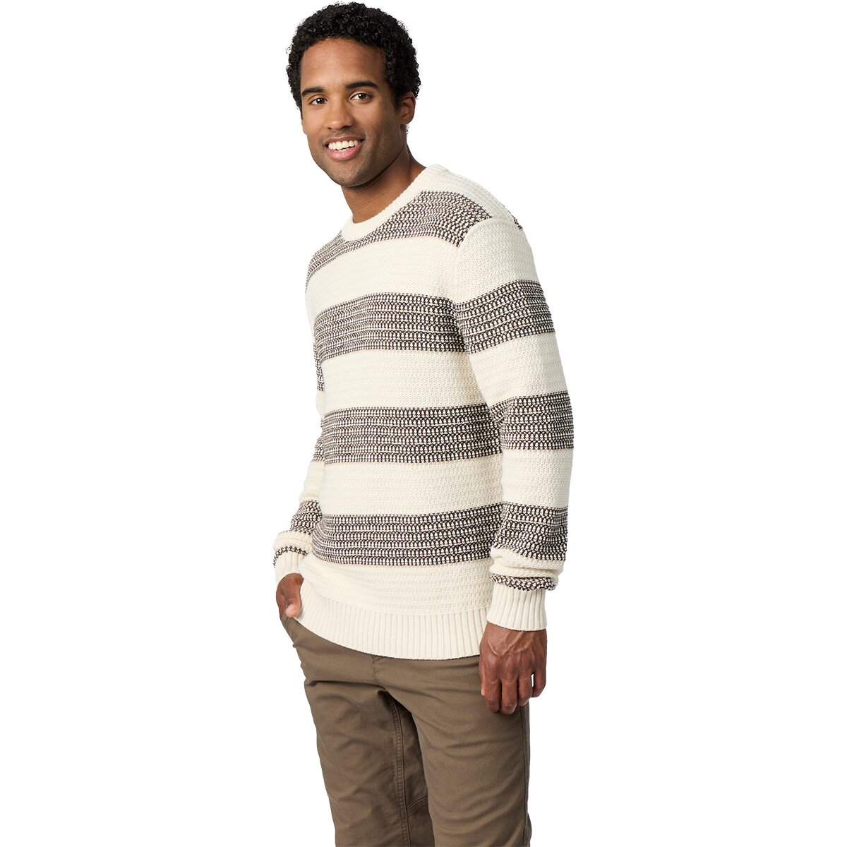 Image of Royal Robbins Moro Rock Crew Sweater - Men's Chalk Aster Str, XL