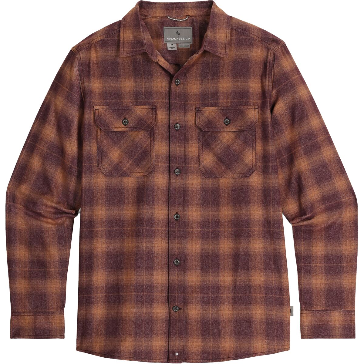 Image of Royal Robbins Vogelsang Long-Sleeve Shirt - Men's Loganberry Round Top Pld, M
