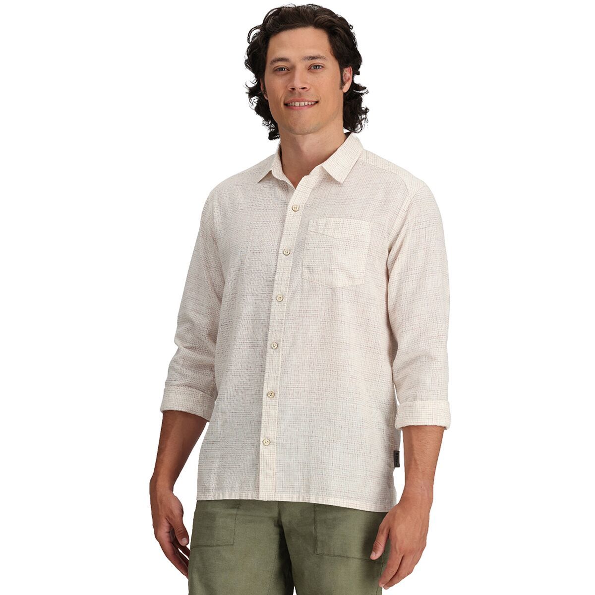 Image of Royal Robbins Hempline Spaced Long-Sleeve Shirt - Men's Blended Undyed, XL