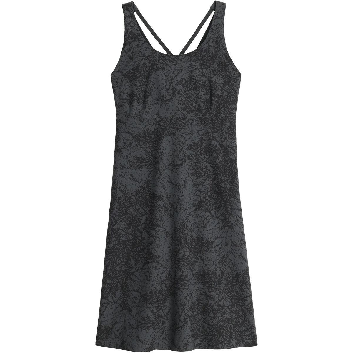 Image of Royal Robbins Spotless Evolution Tank Dress - Women's Asphalt Fern Print, 12