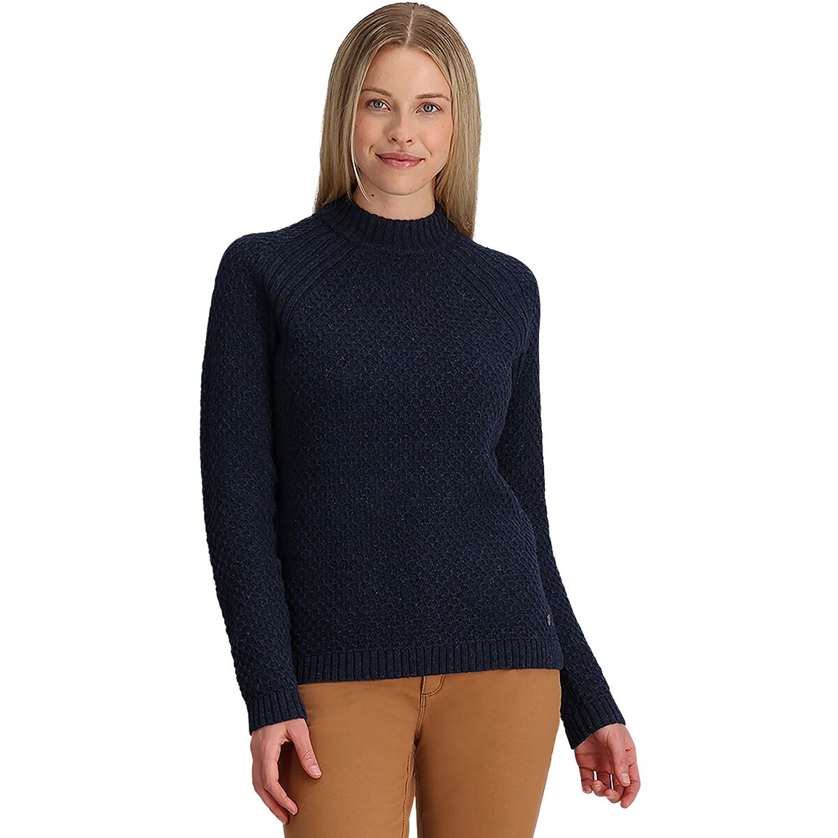 Image of Royal Robbins Westlands Mock Neck Sweatshirt - Women's Deep Blue, M