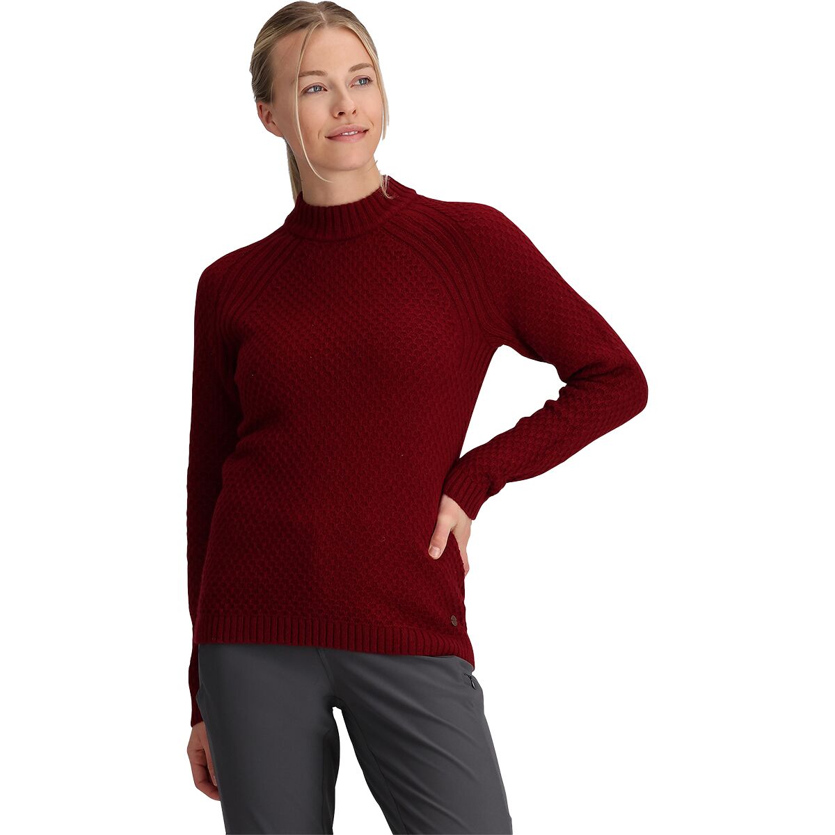 Image of Royal Robbins Westlands Mock Neck Sweatshirt - Women's Syrah, L