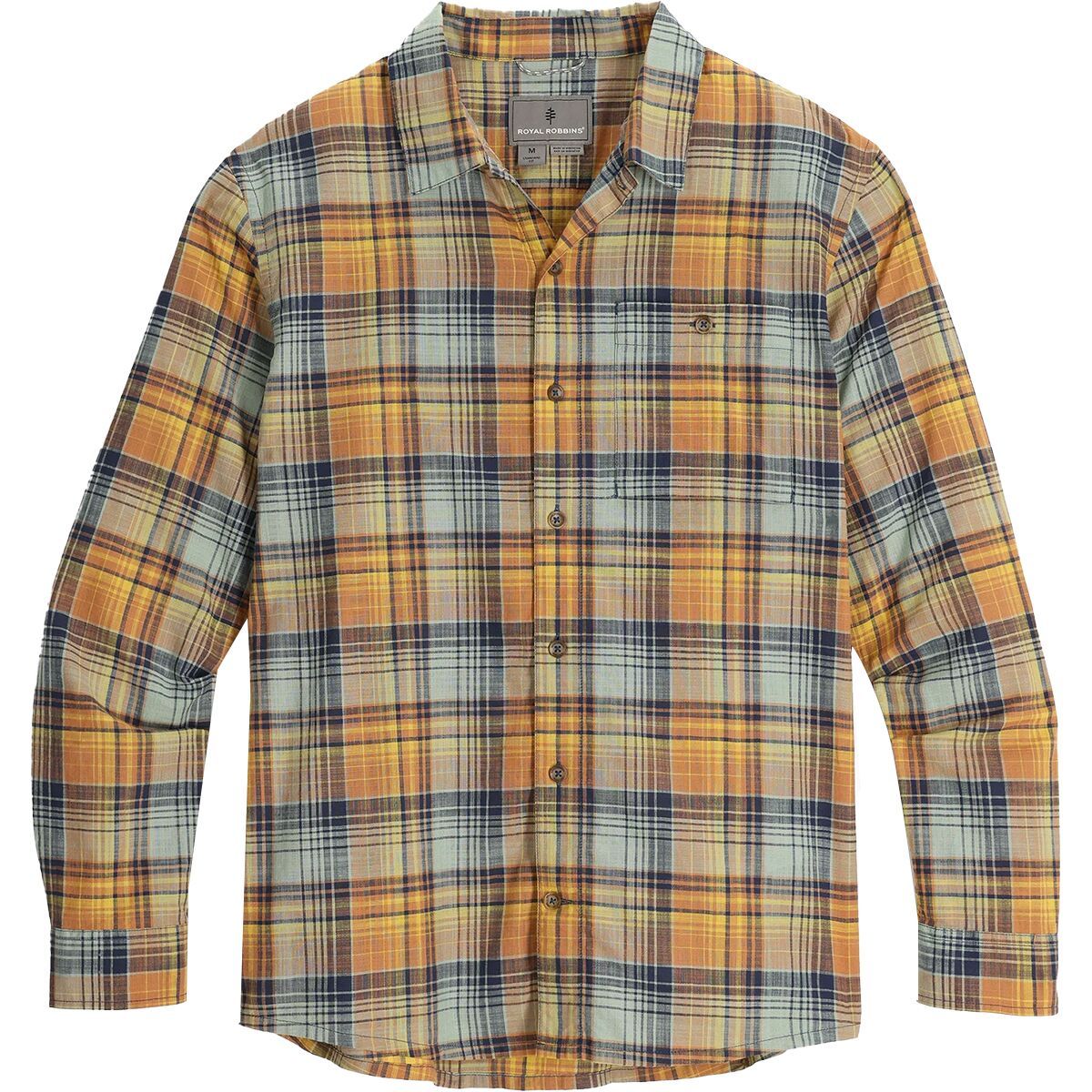 Image of Royal Robbins Redwood Plaid Long-Sleeve Shirt - Men's Lion Pismo Plaid, S