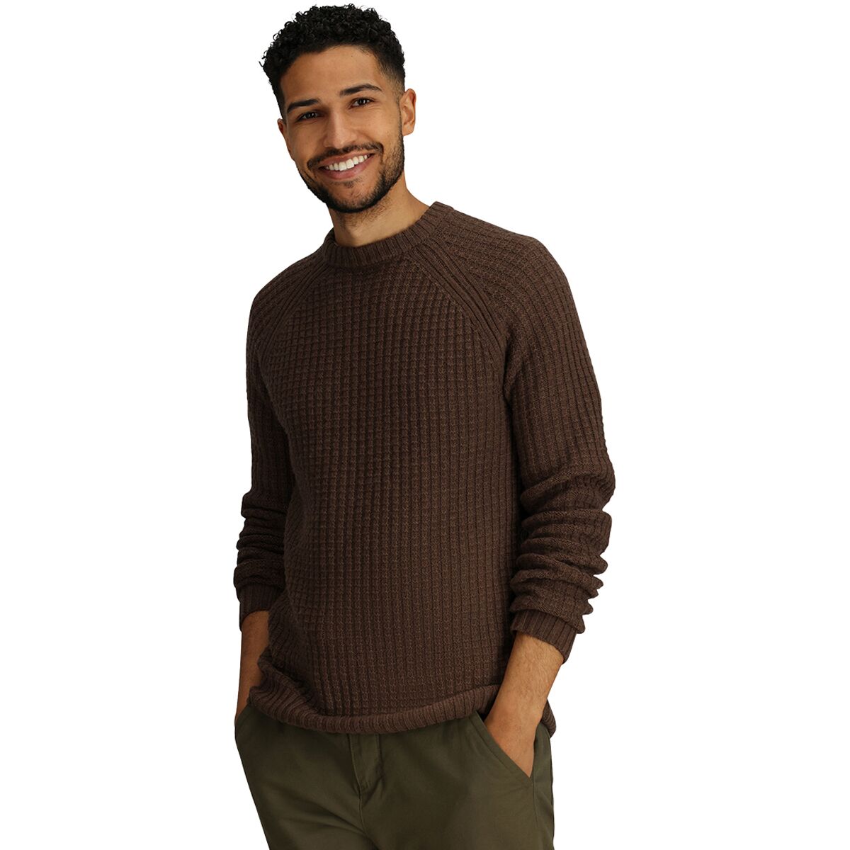 Image of Royal Robbins Westlands Crew Sweatshirt - Men's French Roast, XL