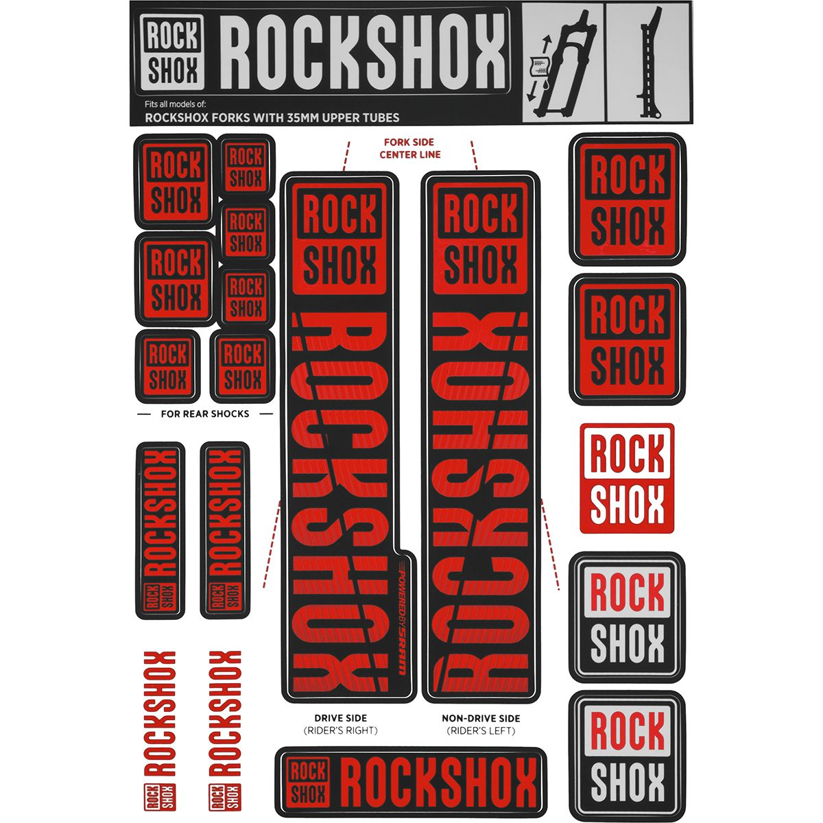 RockShox Decal Kit - 35mm