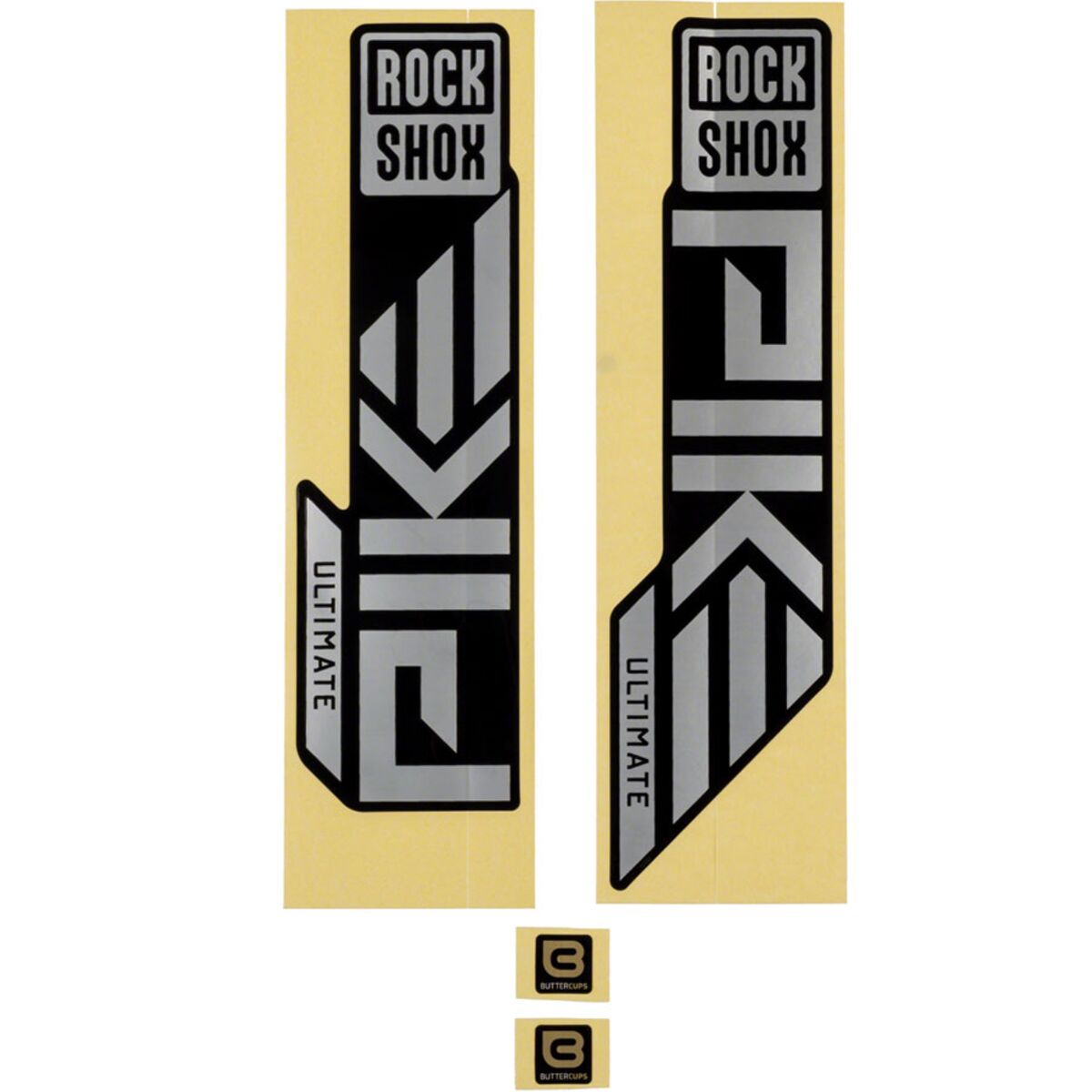 Image of RockShox Pike Ultimate Decal Kit Matter Silver, 2023+, One Size