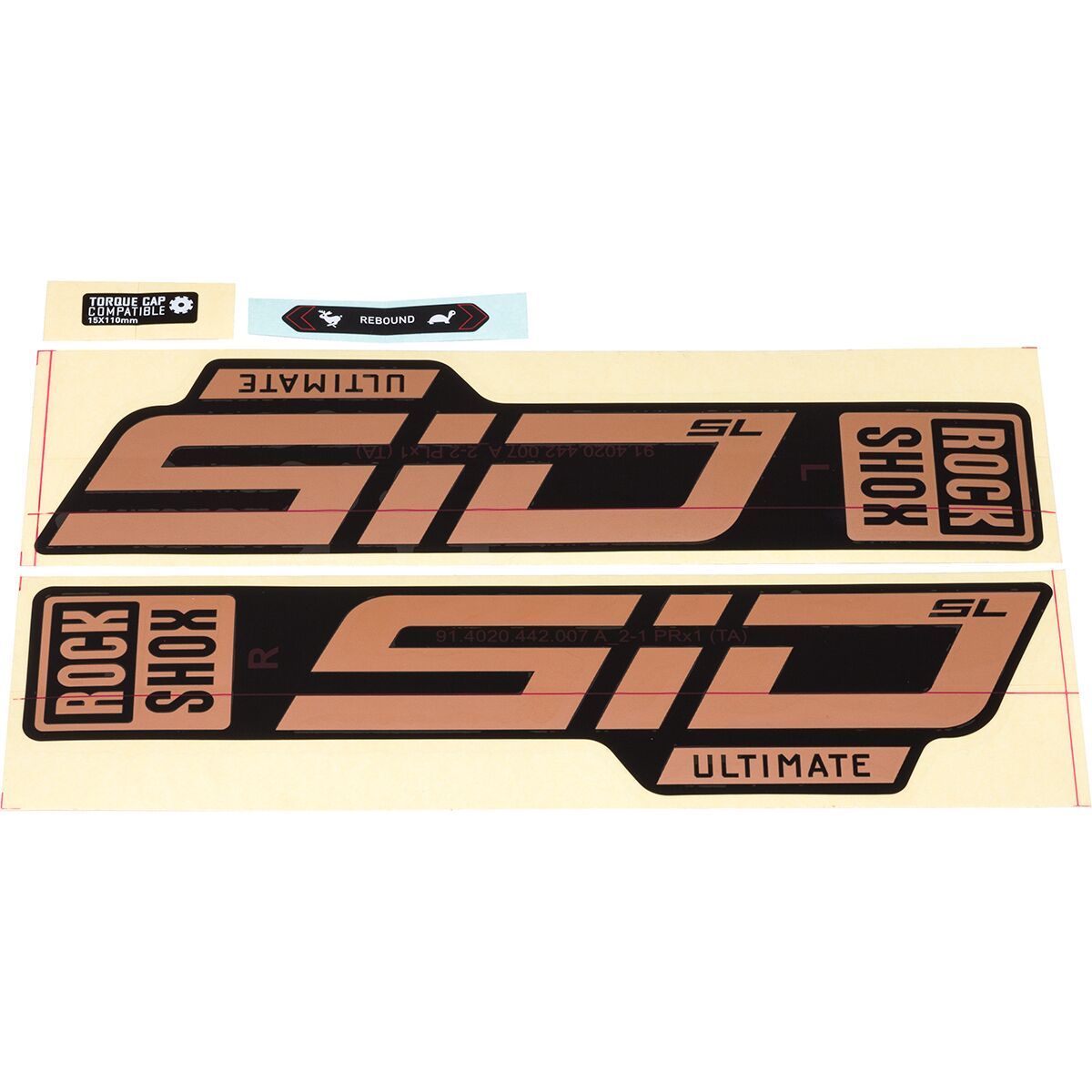 RockShox RockShox SID SL Ultimate Decal Kit Copper Foil, One Size