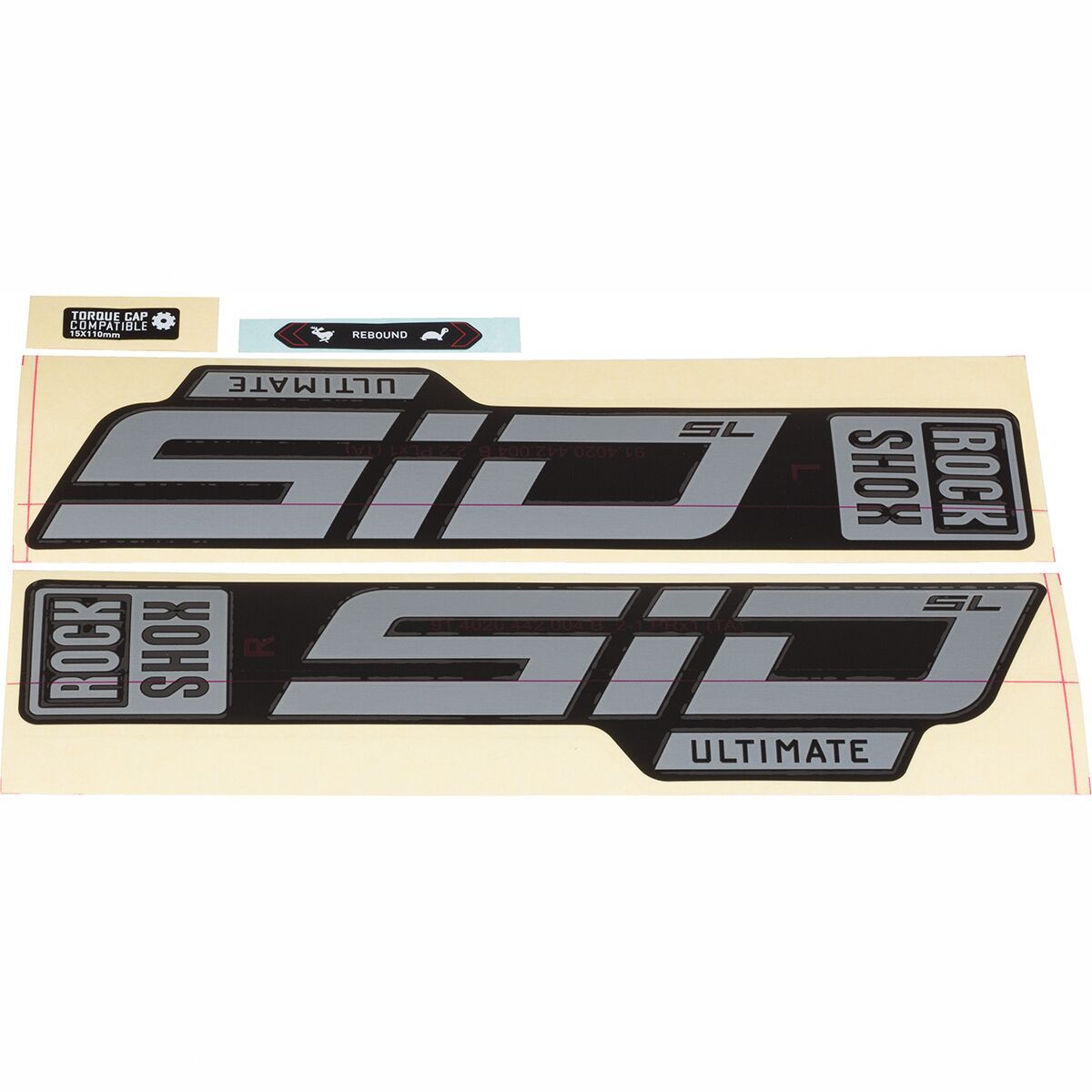 Image of RockShox SID SL Ultimate Decal Kit Polar Foil for Black, One Size