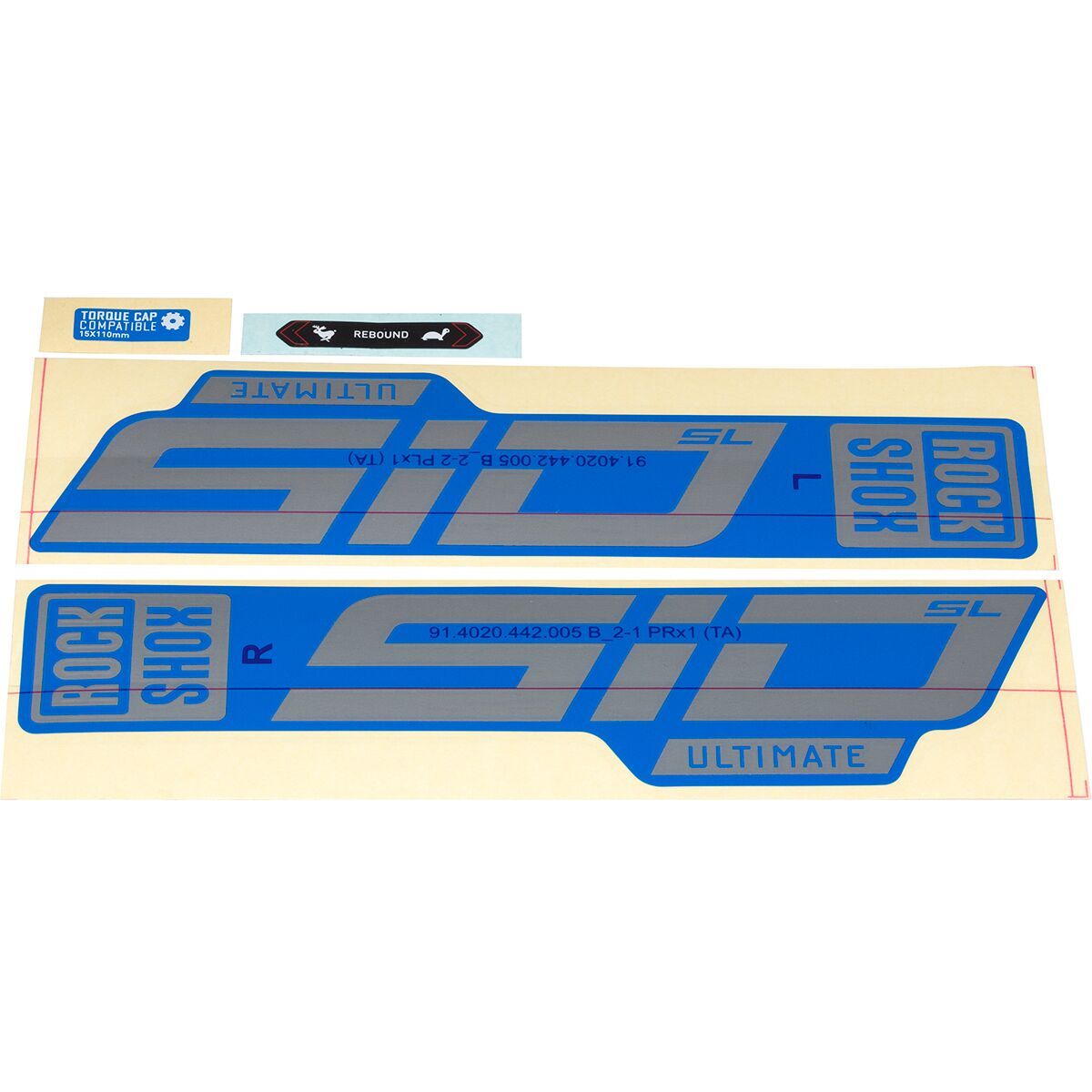 Image of RockShox SID SL Ultimate Decal Kit Polar Foil for Blue, One Size