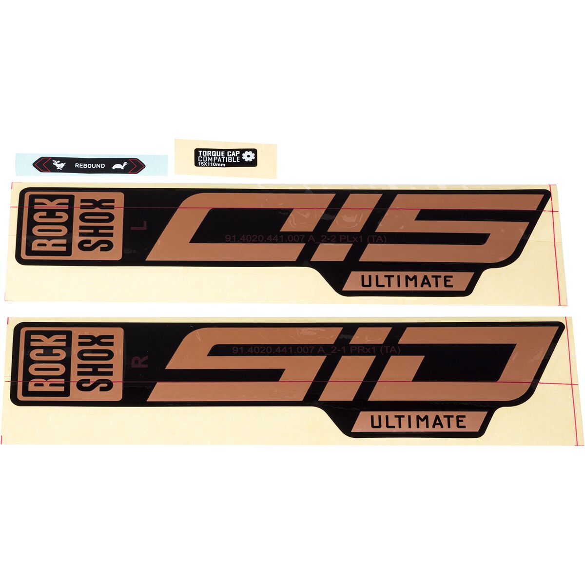 RockShox RockShox SID Ultimate Decal Kit Gloss Polar for Blue, One Size