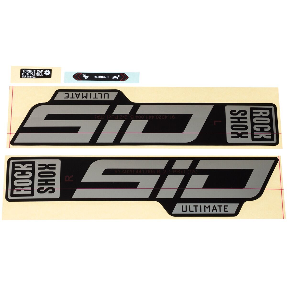 RockShox RockShox SID Ultimate Decal Kit Gloss Polar for Black, One Size