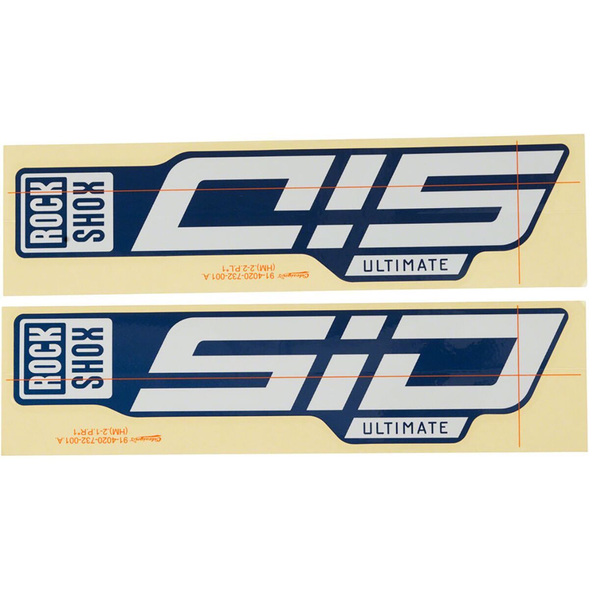 Image of RockShox SID Ultimate Decal Kit Gloss Polar for Blue, One Size