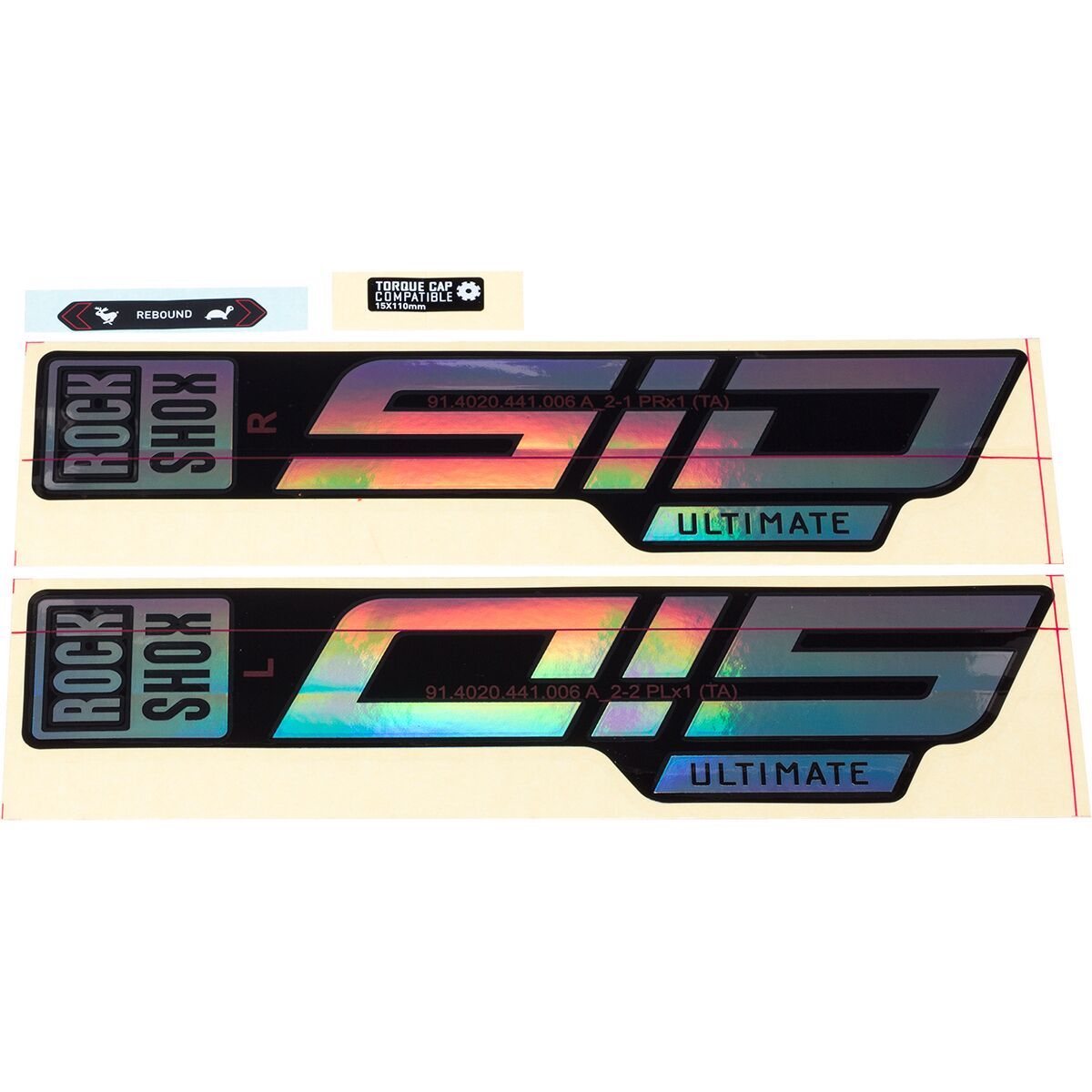 Image of RockShox SID Ultimate Decal Kit Rainbow Foil, One Size