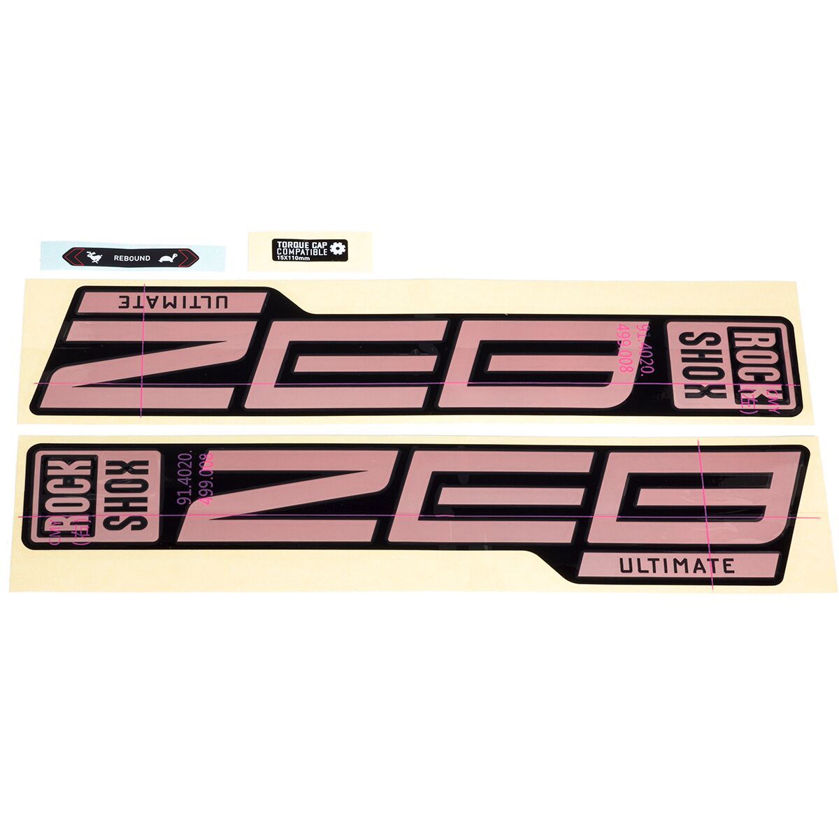 Image of RockShox ZEB Ultimate Decal Kit Copper Foil, One Size