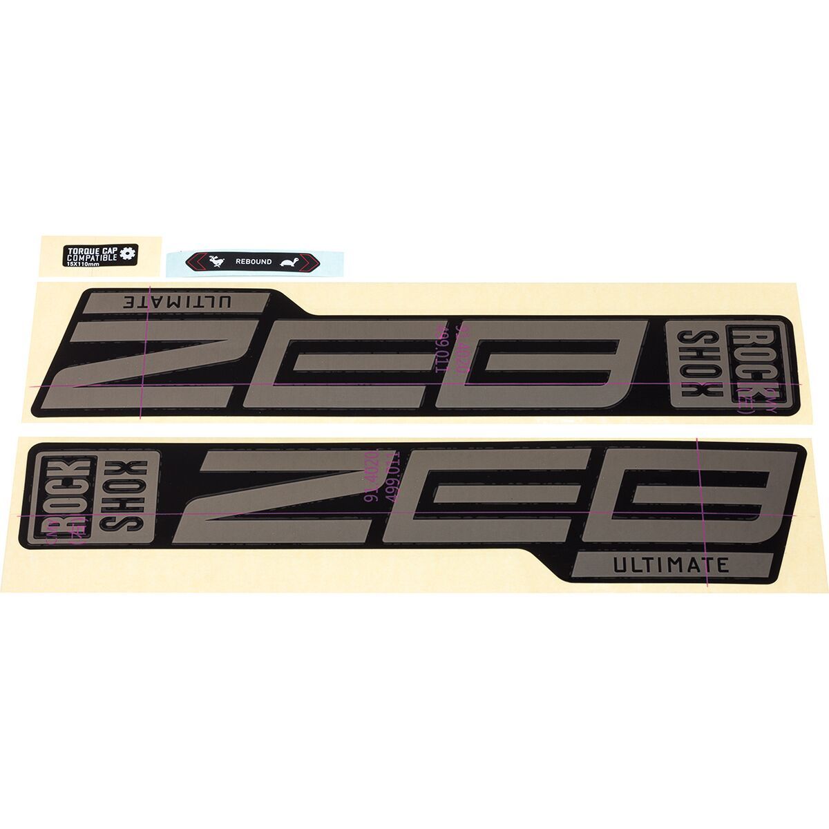 Image of RockShox ZEB Ultimate Decal Kit Polar Foil, One Size