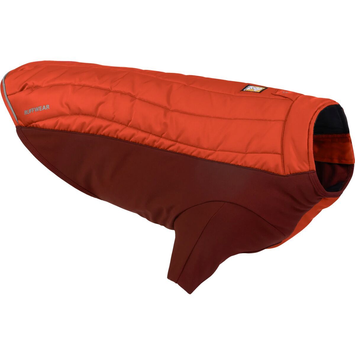 Image of Ruffwear Powder Hound Hybrid Insulated Dog Jacket Persimmon Orange, S