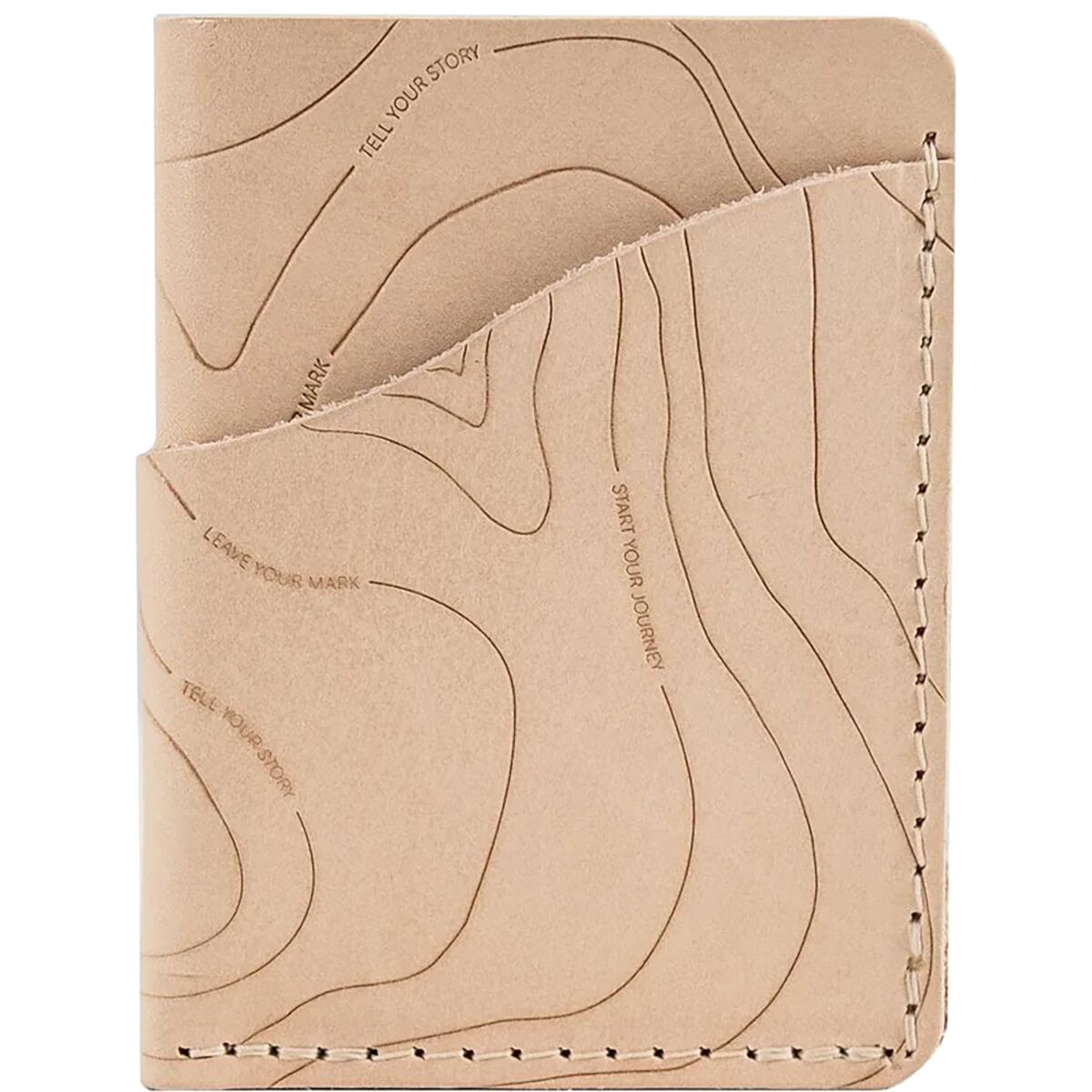 Rustico Wave Leather Wallet Topo Design