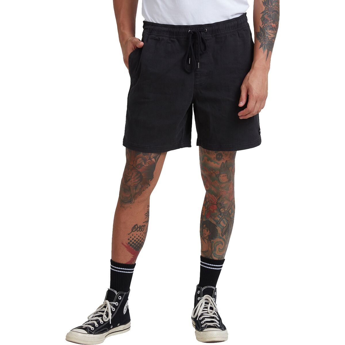 Image of RVCA Escape Elastic Short - Men's Black, M