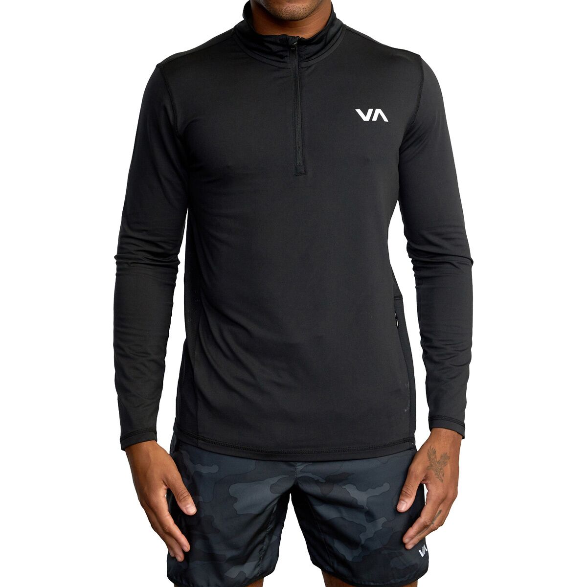 Tilhører bodsøvelser vegetarisk RVCA Sport Vent Half-Zip Long-Sleeve Shirt - Men's - Clothing