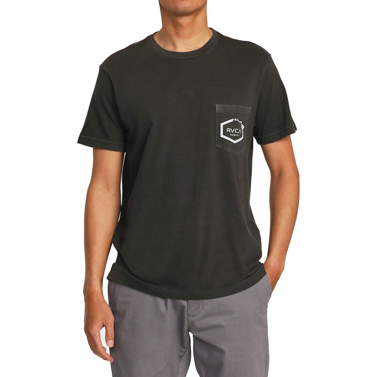 Image of RVCA Hawaii Island Hex Short-Sleeve T-Shirt - Men's Pirate Black, S