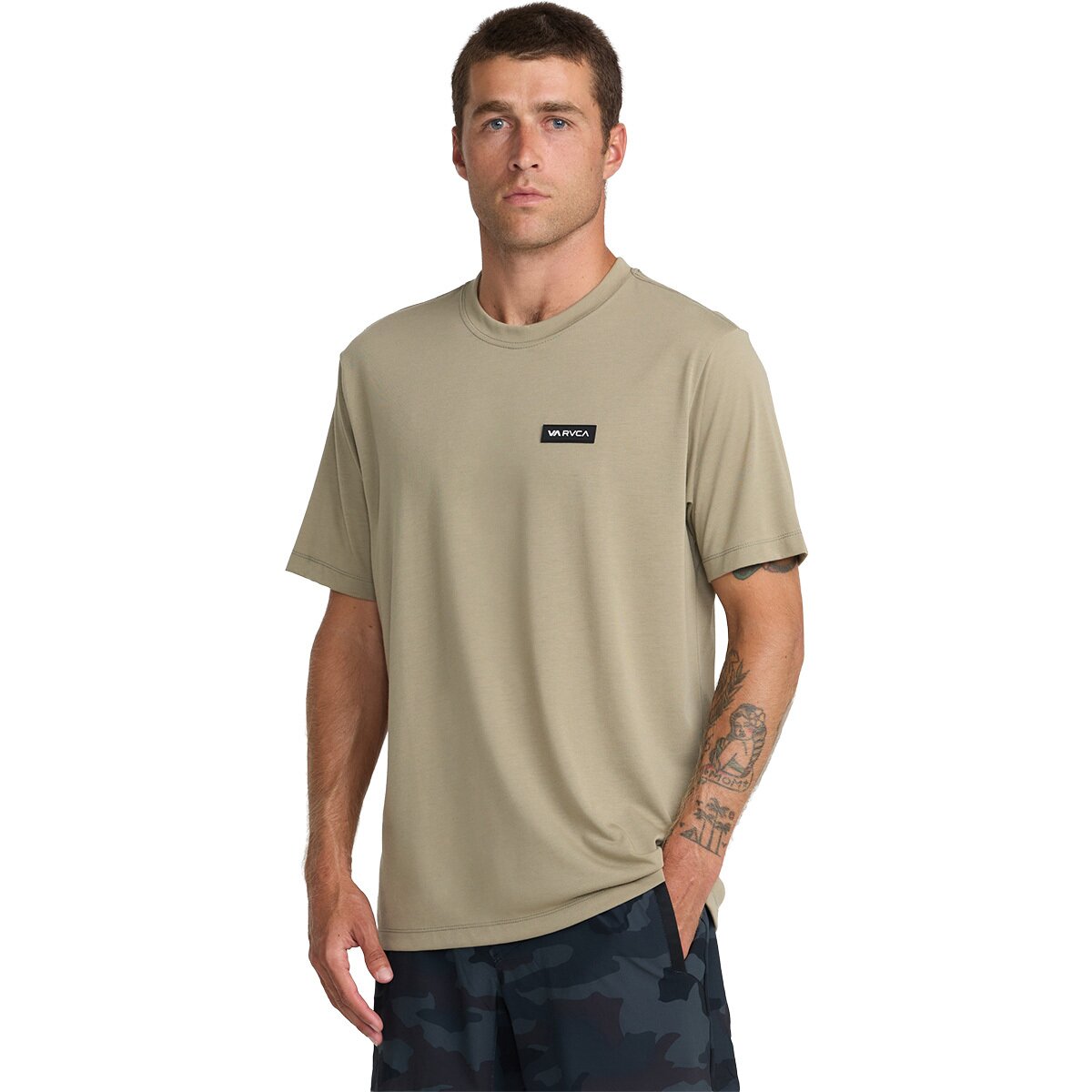 Image of RVCA Icon T-Shirt - Men's Covert Green, XXL