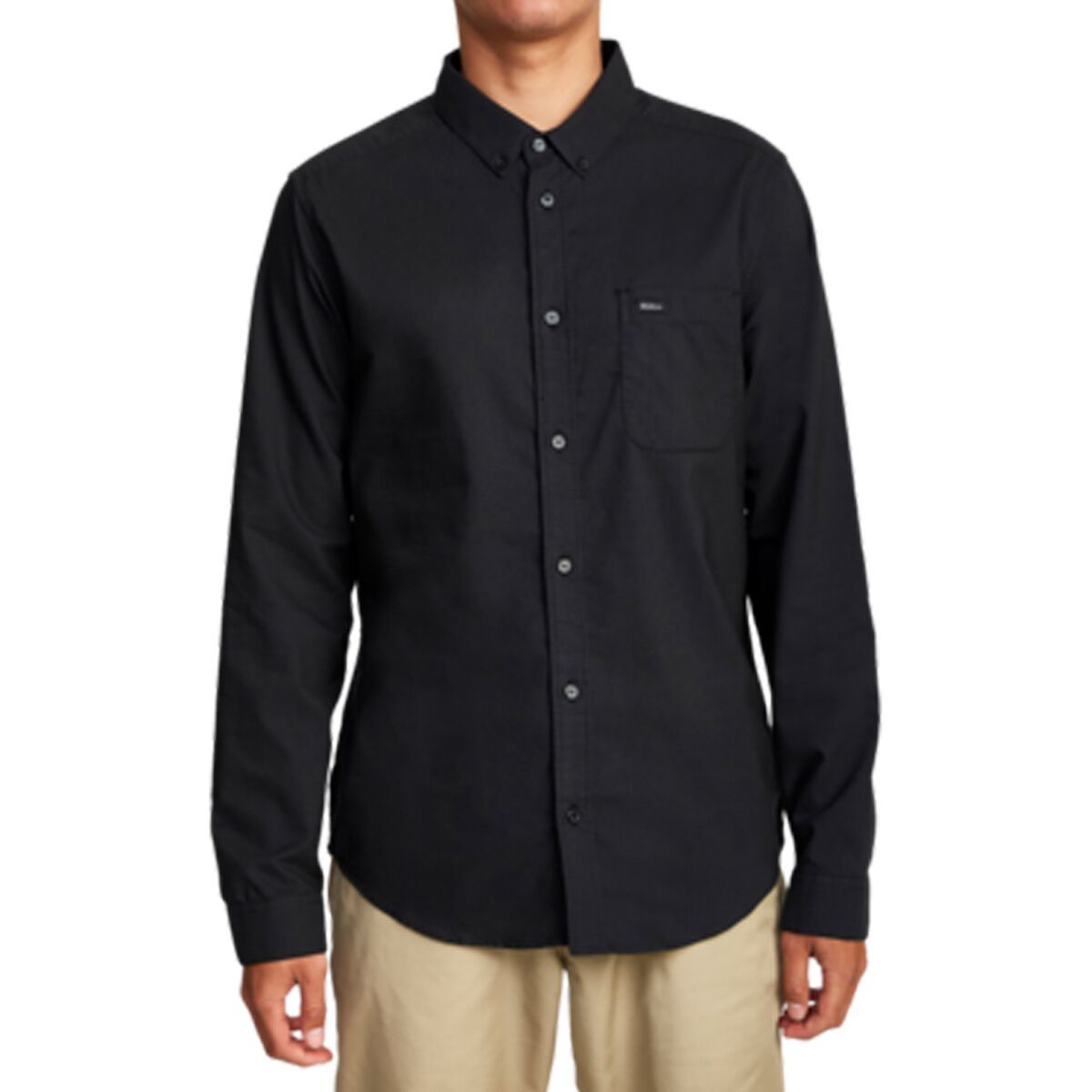 Image of RVCA That'll Do Stretch Long-Sleeve Shirt - Men's Black3, L