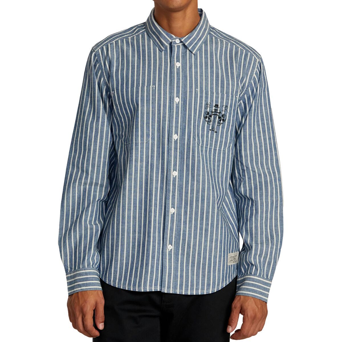 RVCA RVCA Invisible Man Long-Sleeve Shirt - Men's Chambray, S