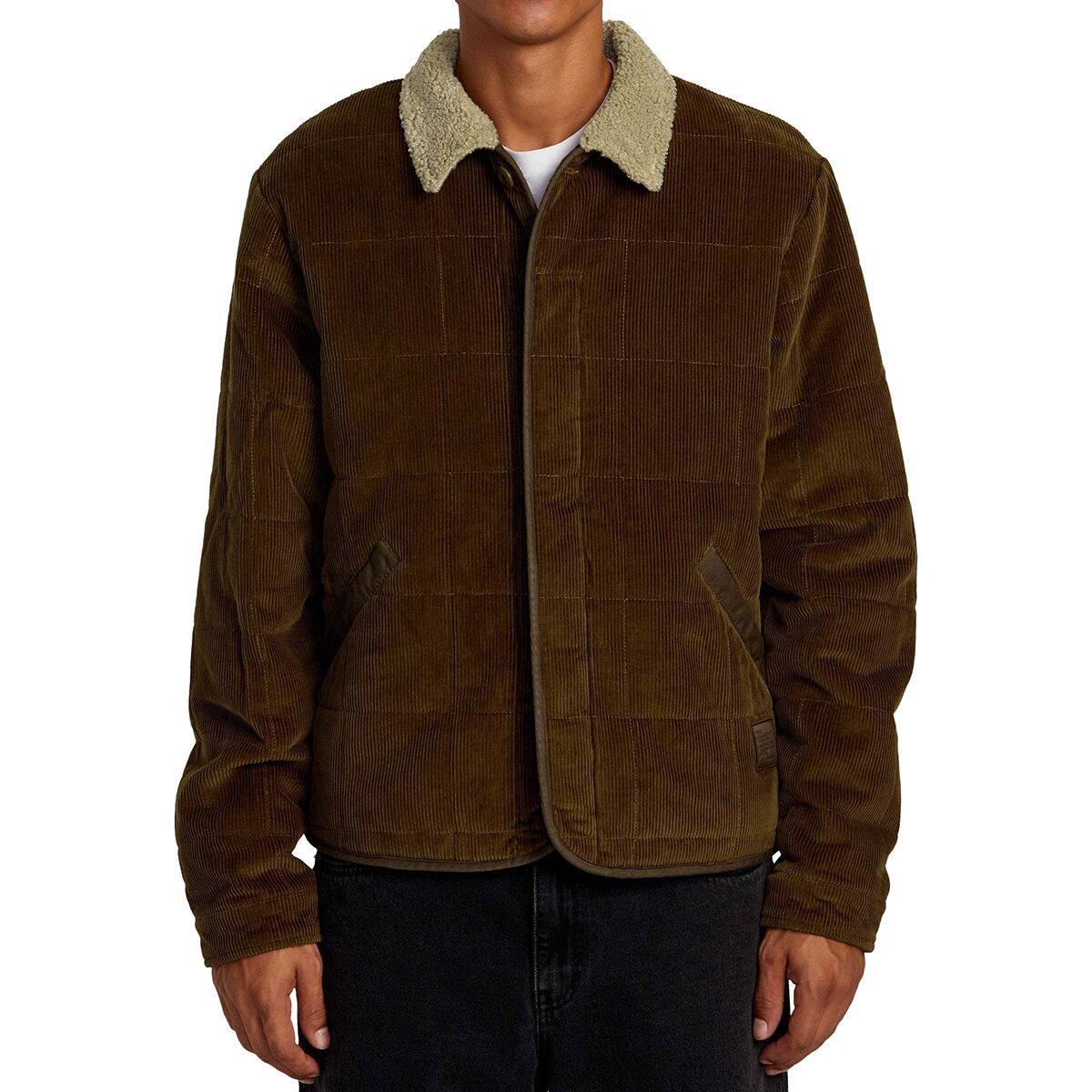 RVCA Surplus Sherpa Puffer - Men's Chocolate, L