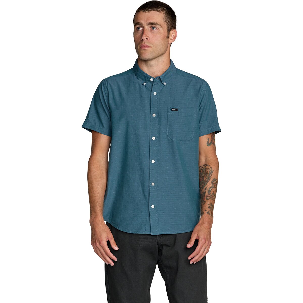 RVCA RVCA That'll Do Dobby Short-Sleeve Shirt - Men's Atlantic, S
