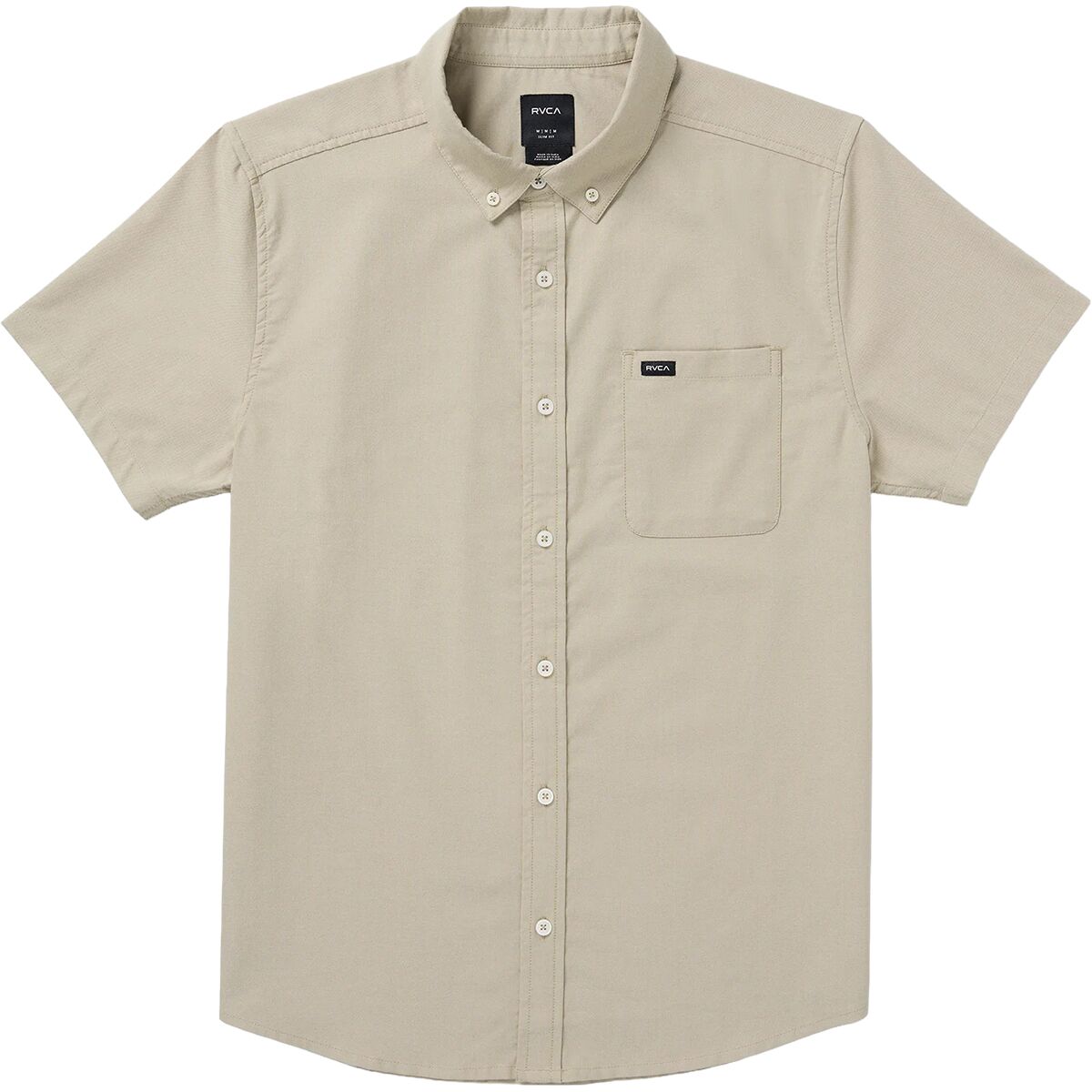 Image of RVCA That'll Do Stretch Short-Sleeve Shirt - Men's Vintage Khaki, XXL