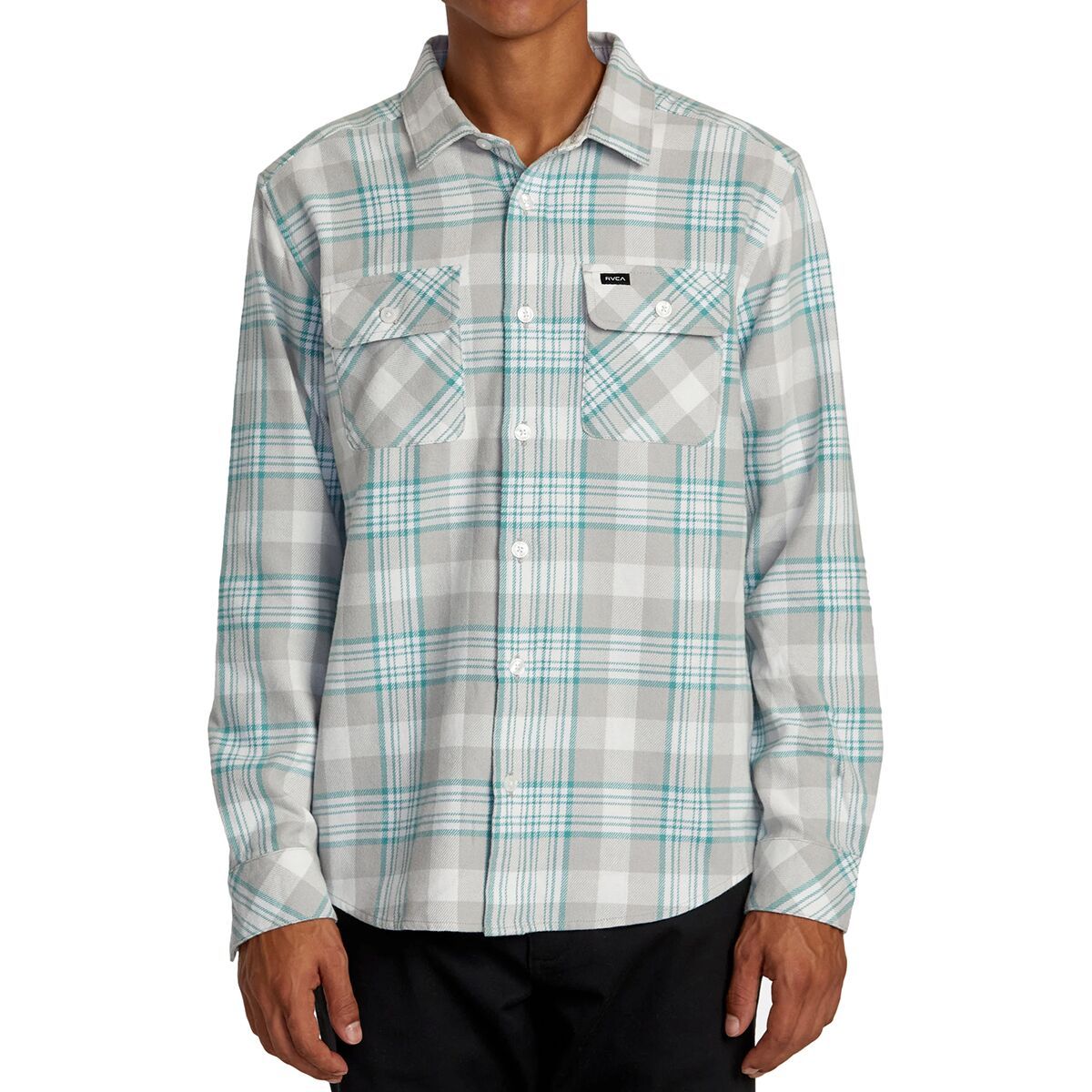 RVCA That'll Work Flannel - Men's Silver Bleach, L